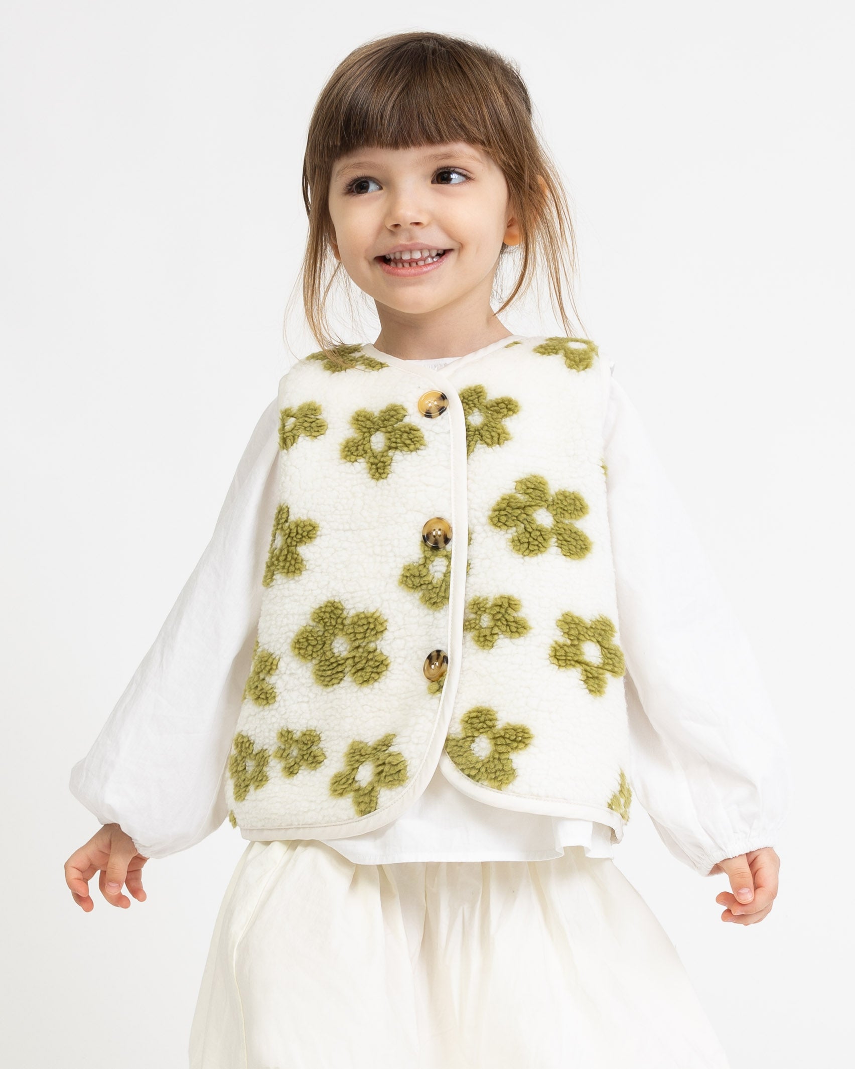 Teddy Kinderweste mit Blumenprint