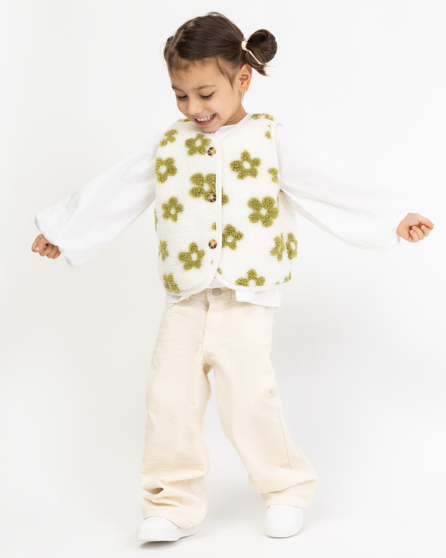 Teddy Kinderweste mit Blumenprint