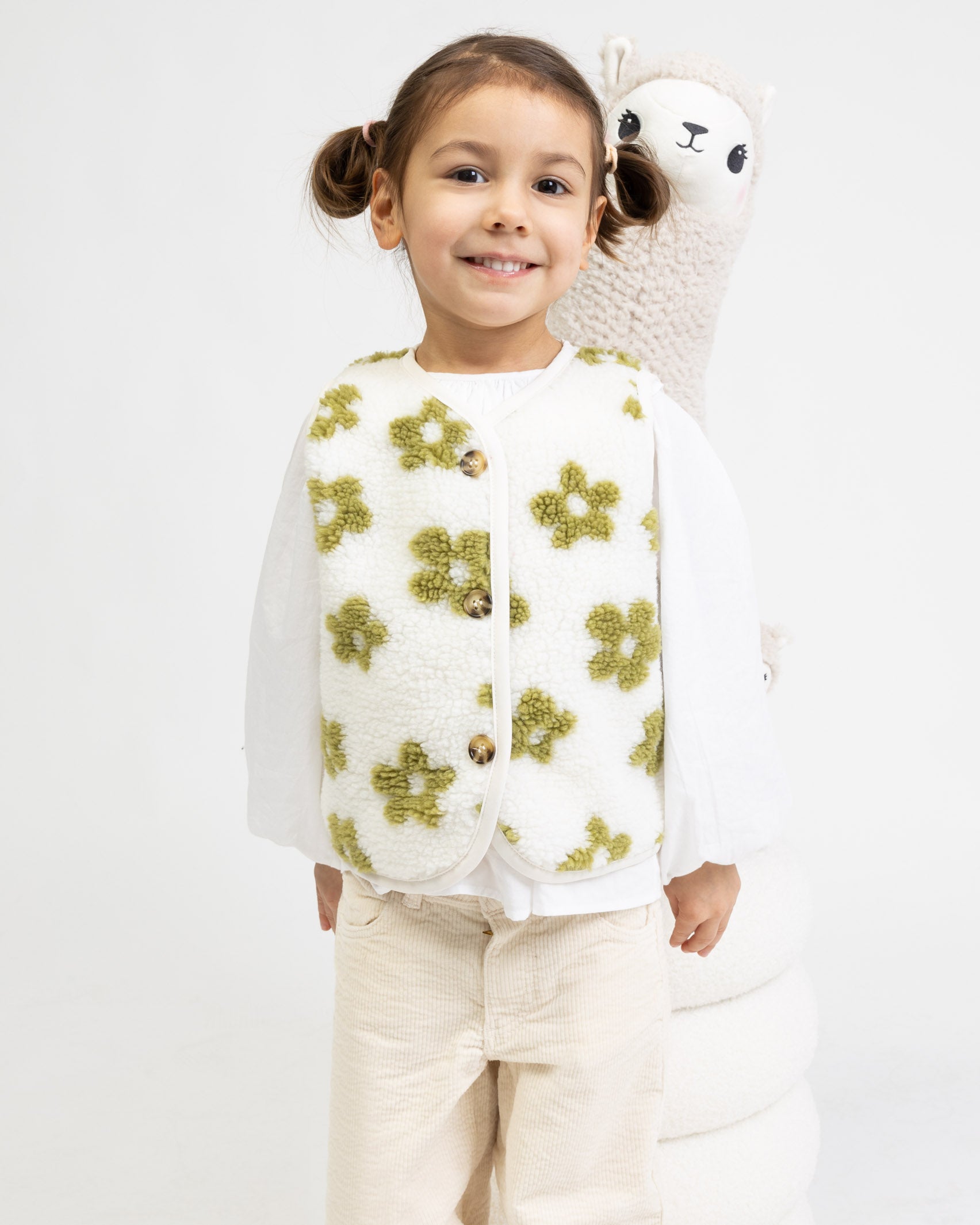 Teddy Kinderweste mit Blumenprint