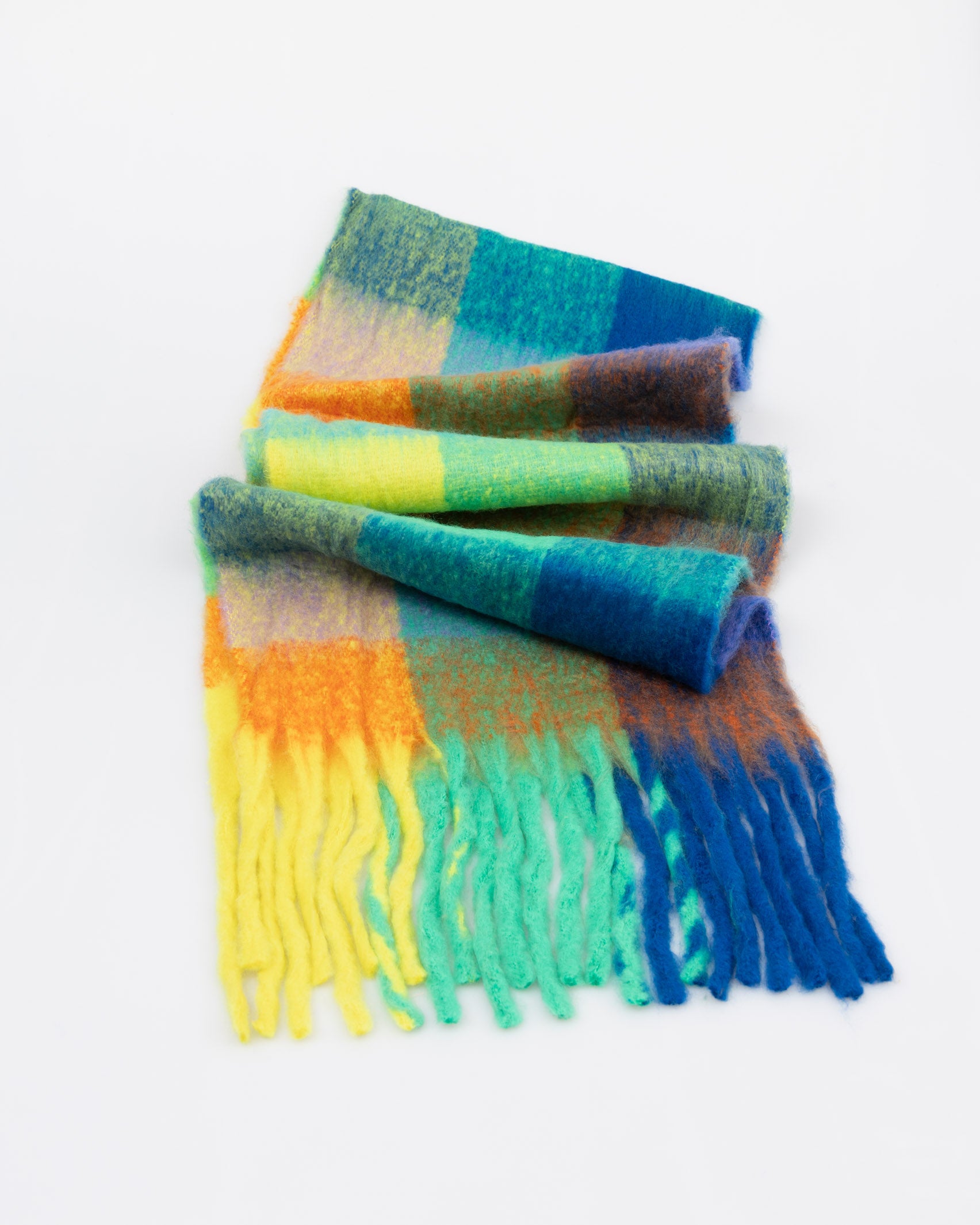 Breiter Schal mit Karomuster