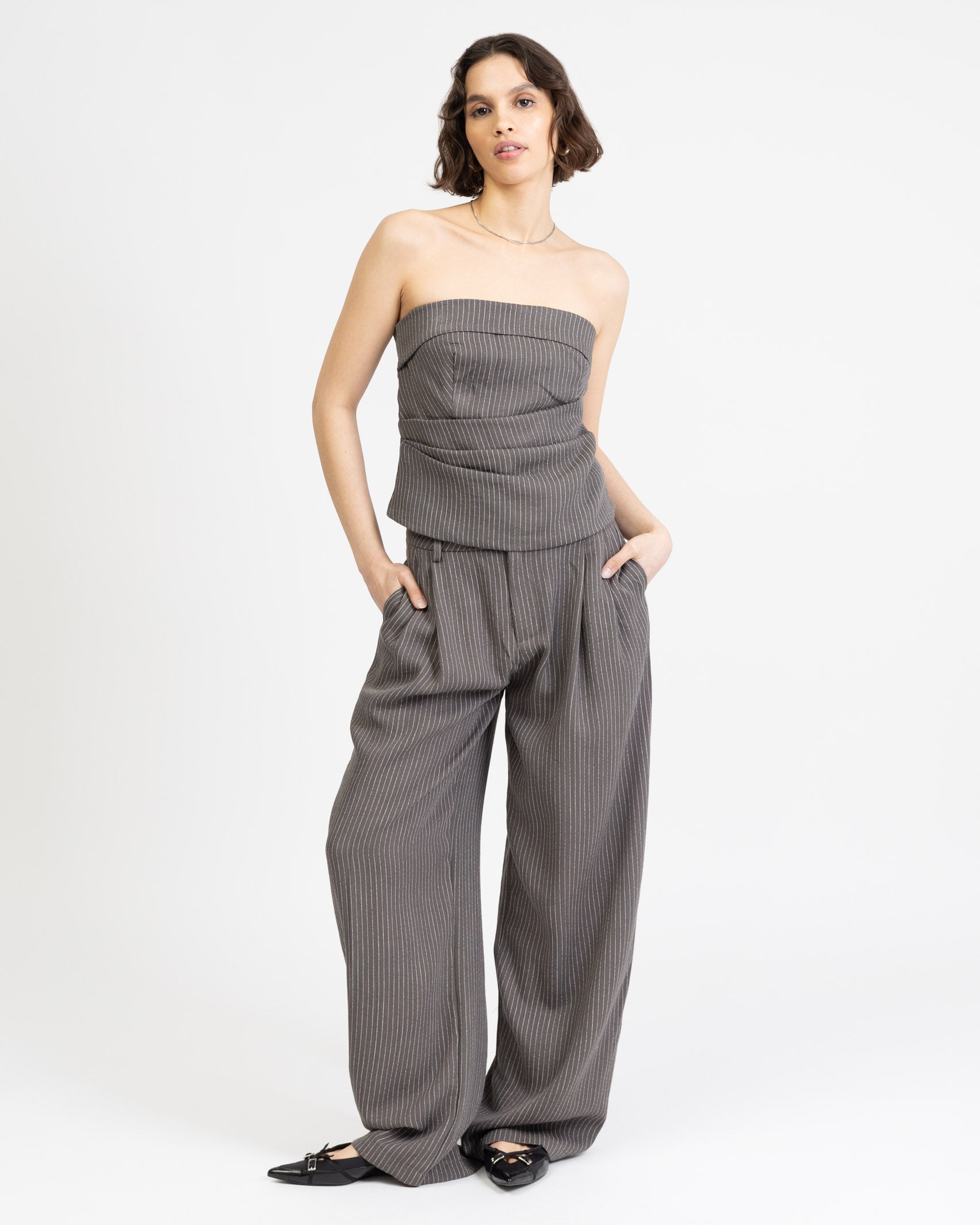 Gestreiftes Bandeautop