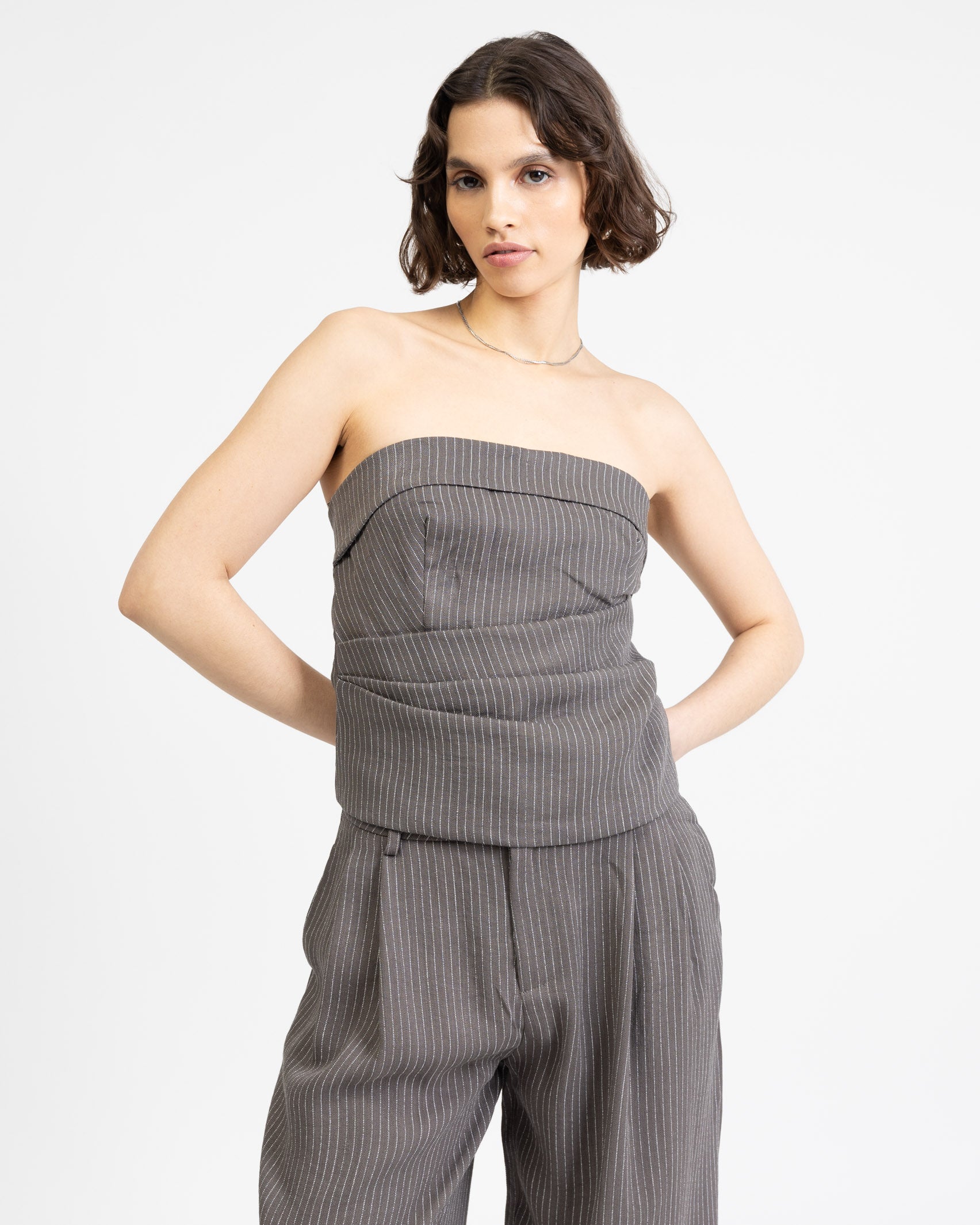 Gestreiftes Bandeautop