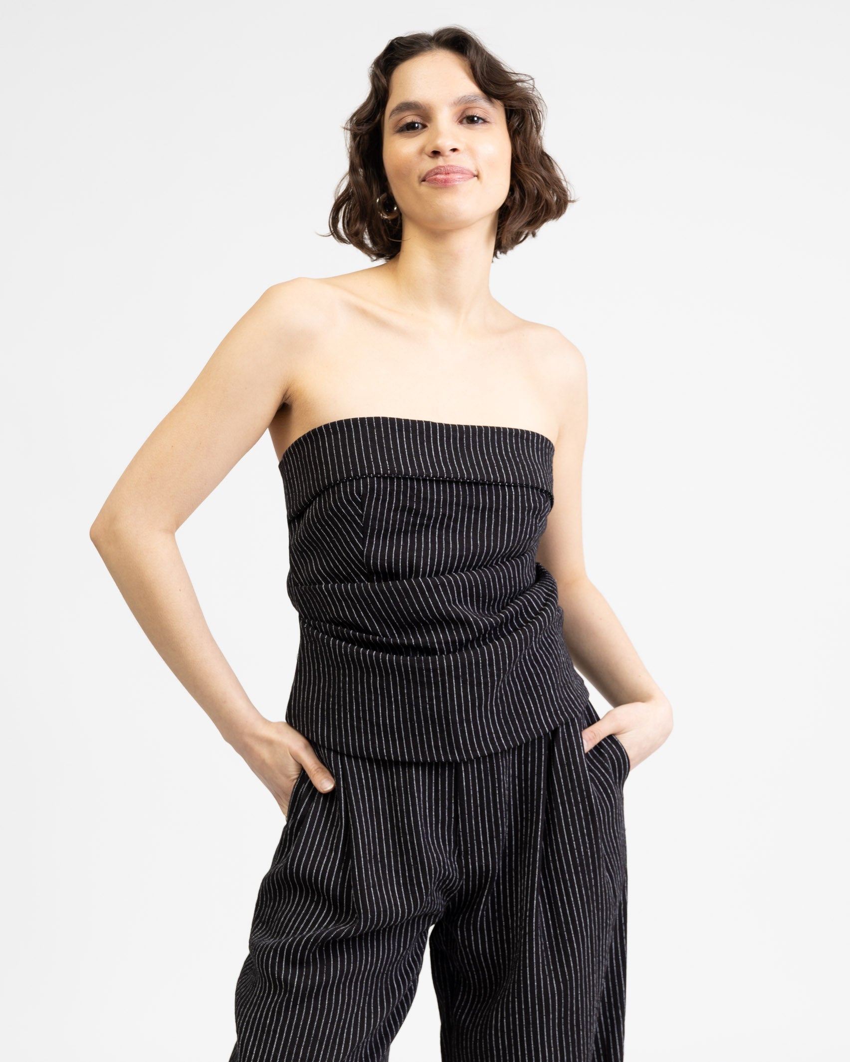 Gestreiftes Bandeautop