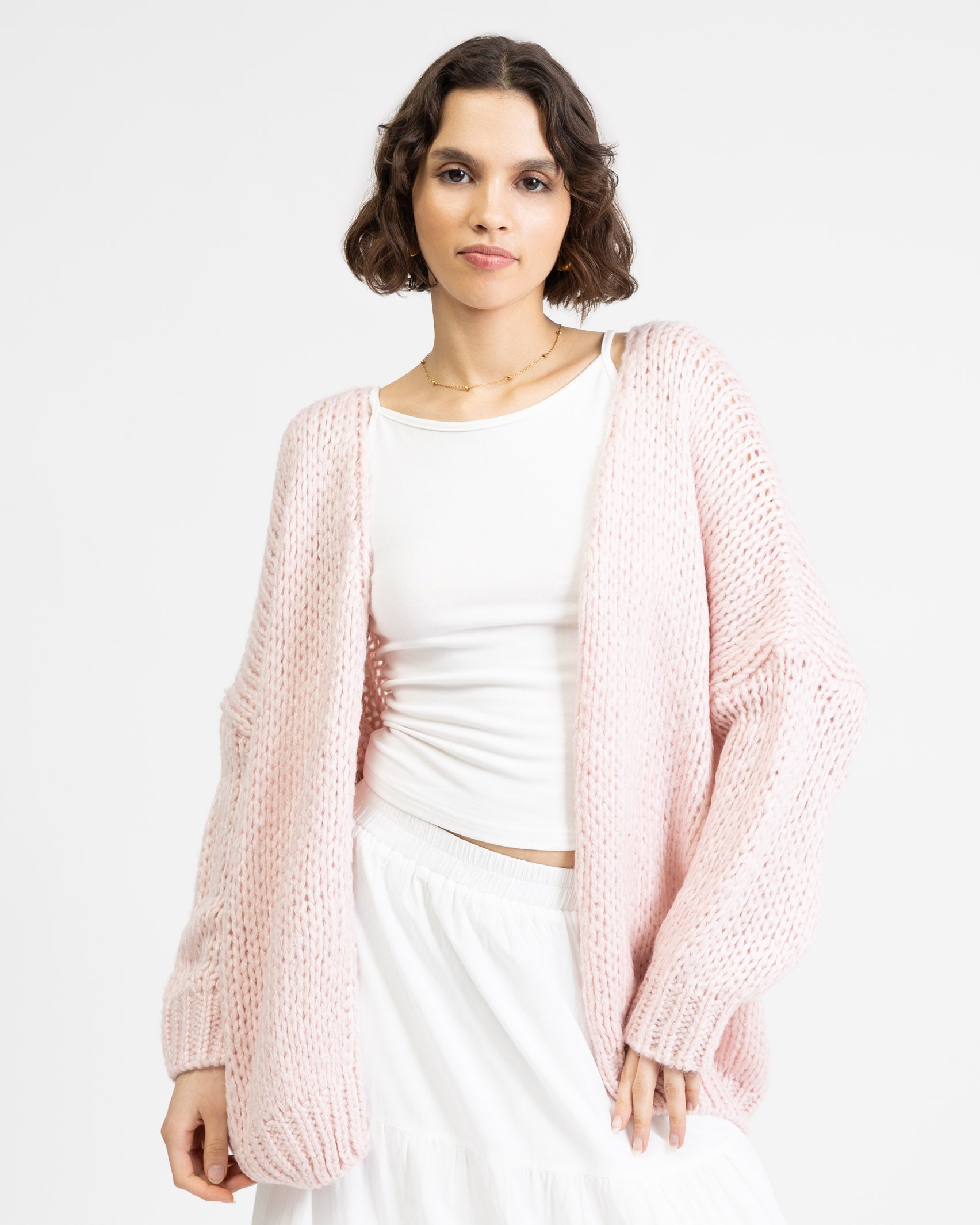 Oversized Wollstrickjacke