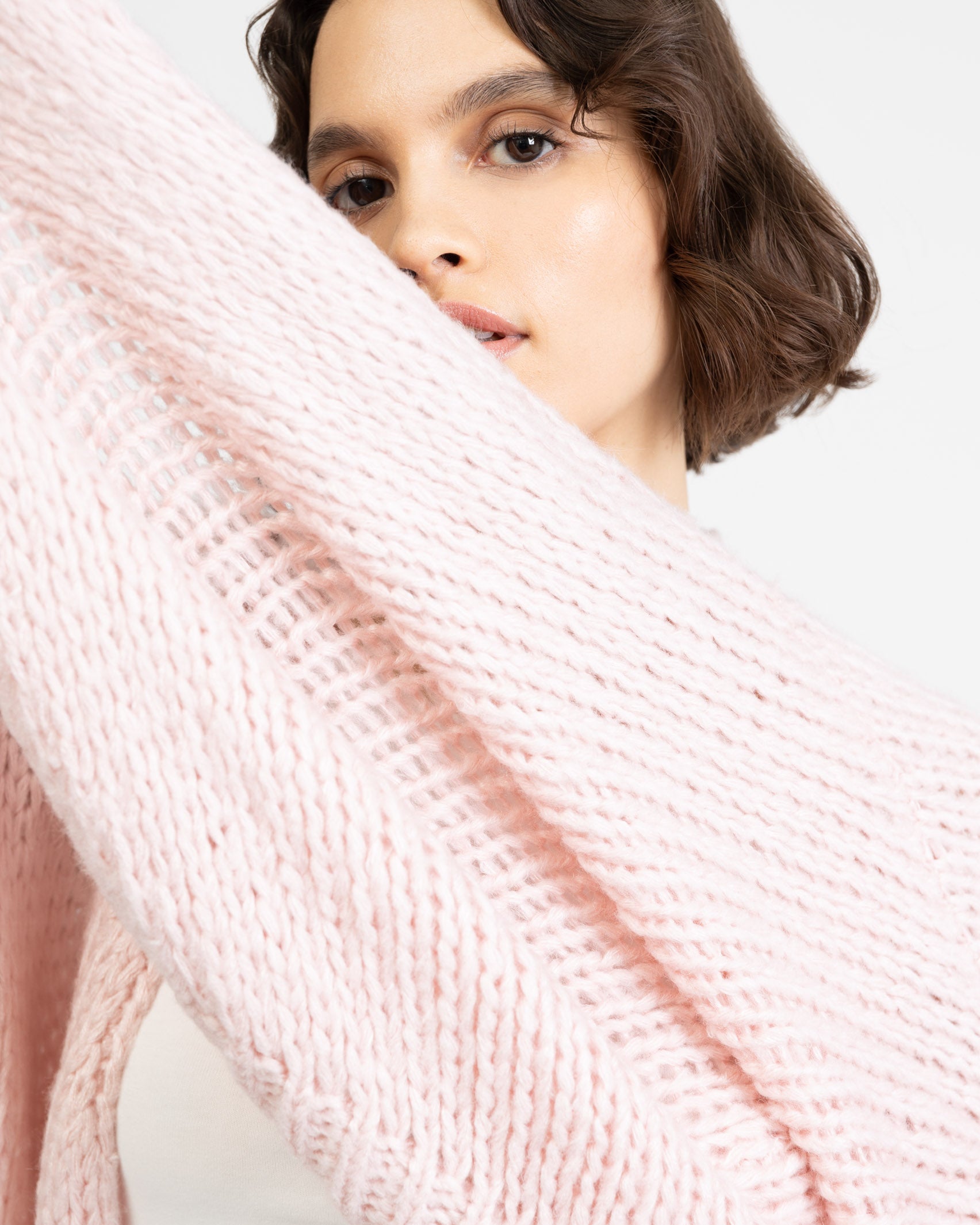 Oversized Wollstrickjacke