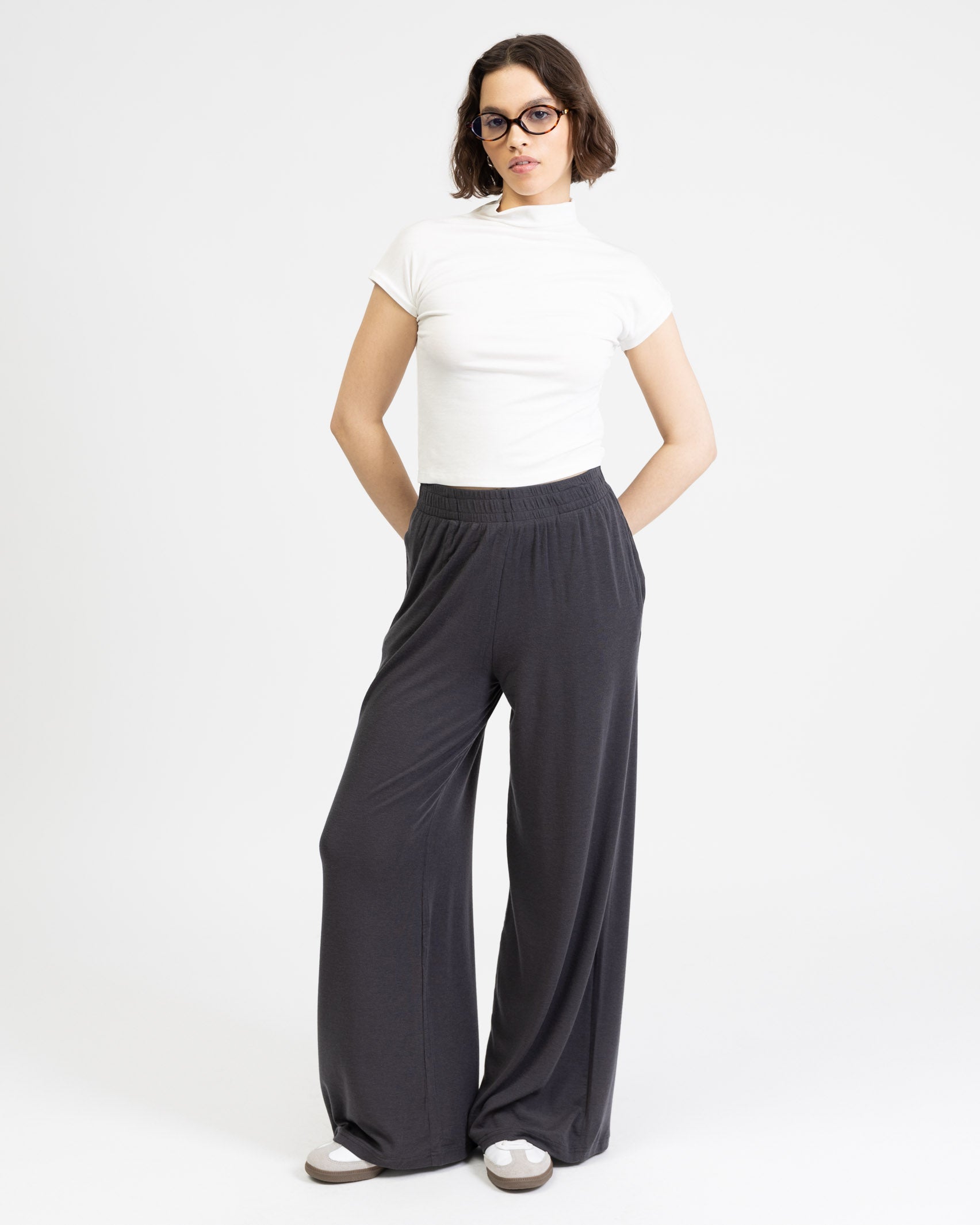 Weiche Stoffhose mit Wollanteil