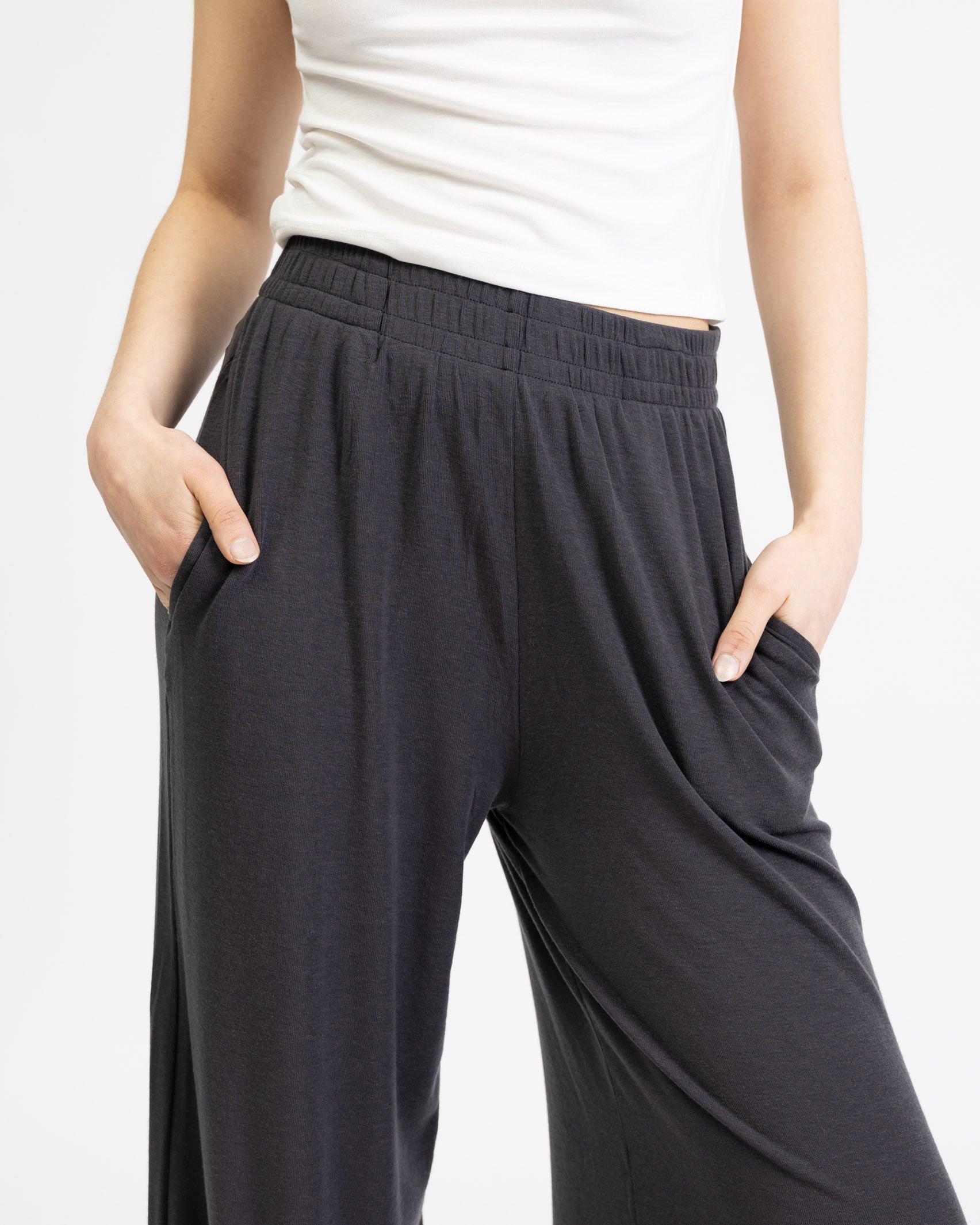 Weiche Stoffhose mit Wollanteil