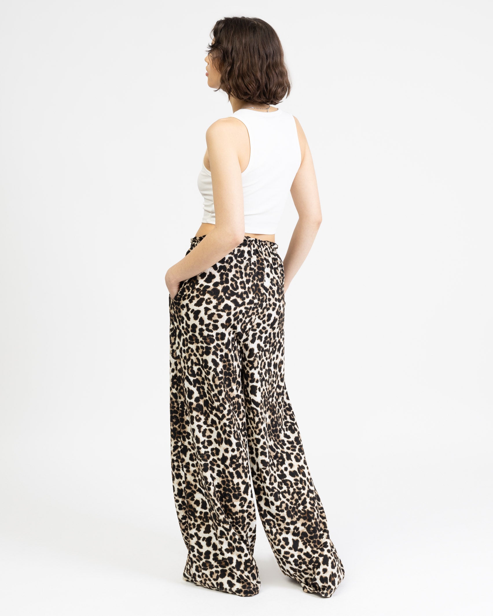 Weite Hose mit Leoprint