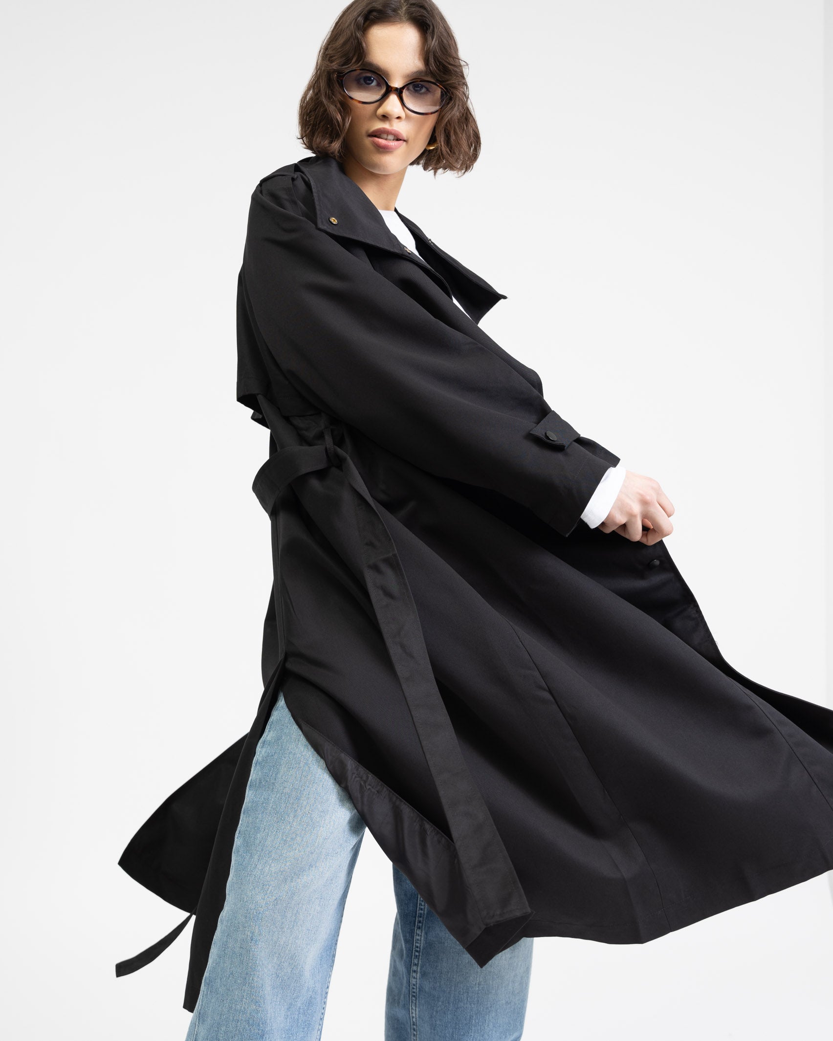 Trenchcoat mit Stehkragen