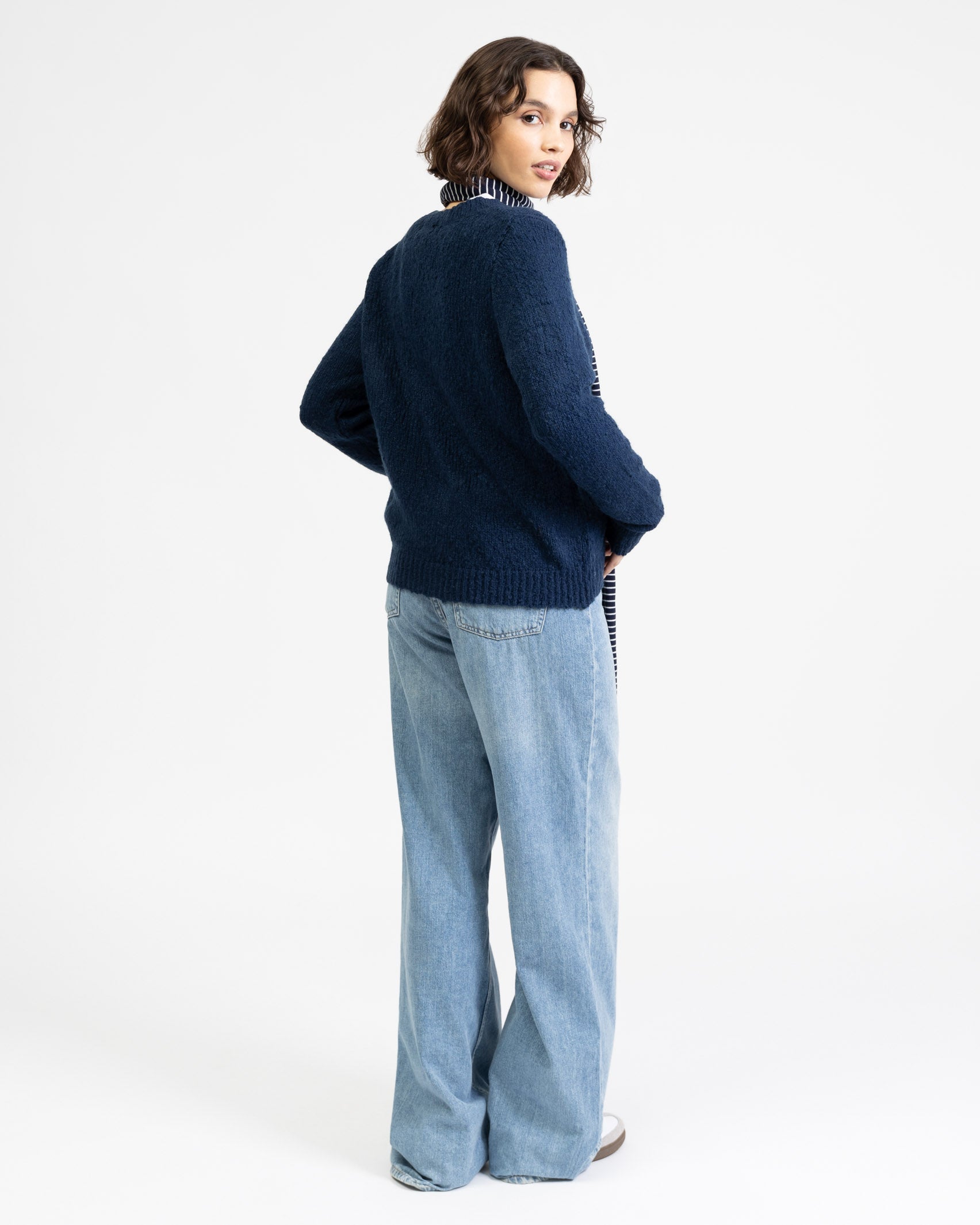 Weiche Strickjacke mit Wollanteil