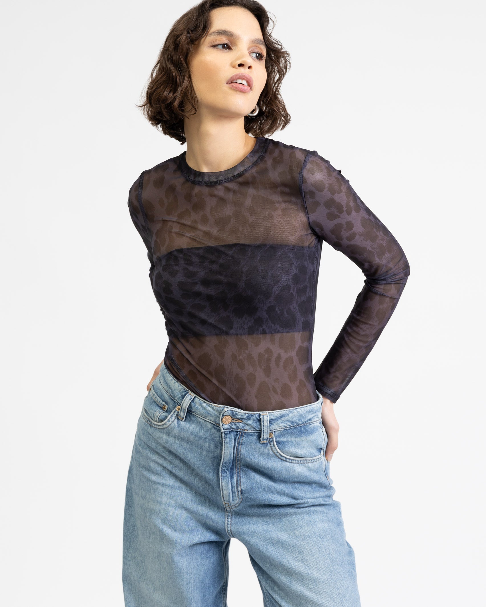 Mesh Body mit Animalprint