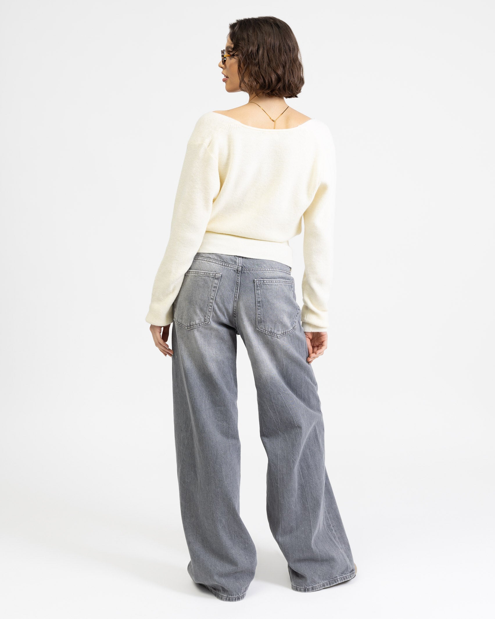 Weiche Wickelstrickjacke