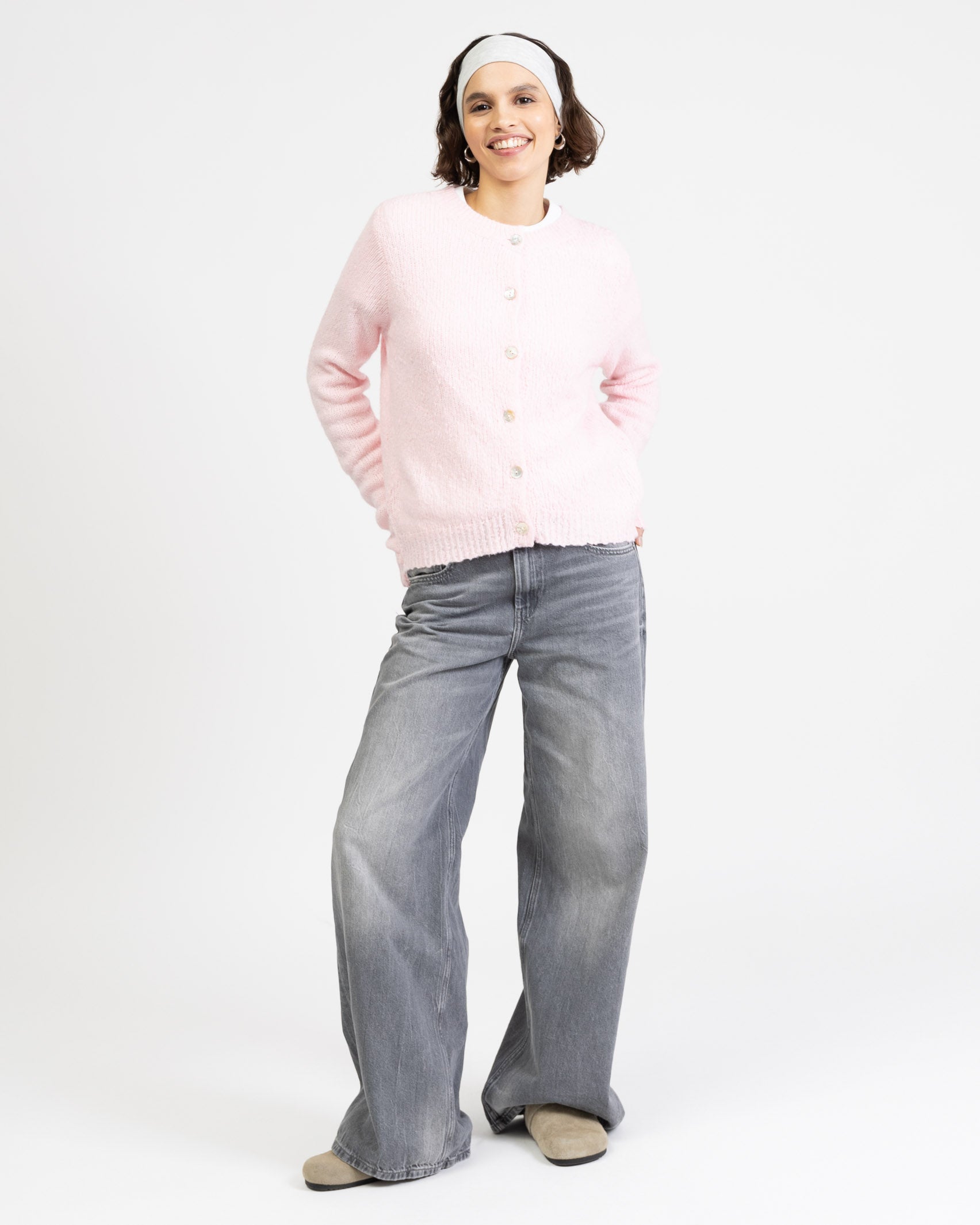 Weiche Strickjacke mit Wollanteil