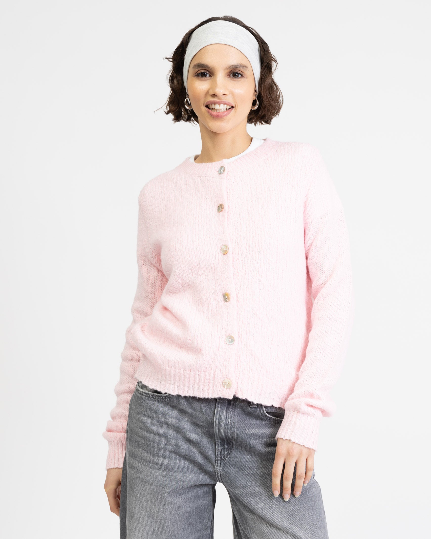 Weiche Strickjacke mit Wollanteil