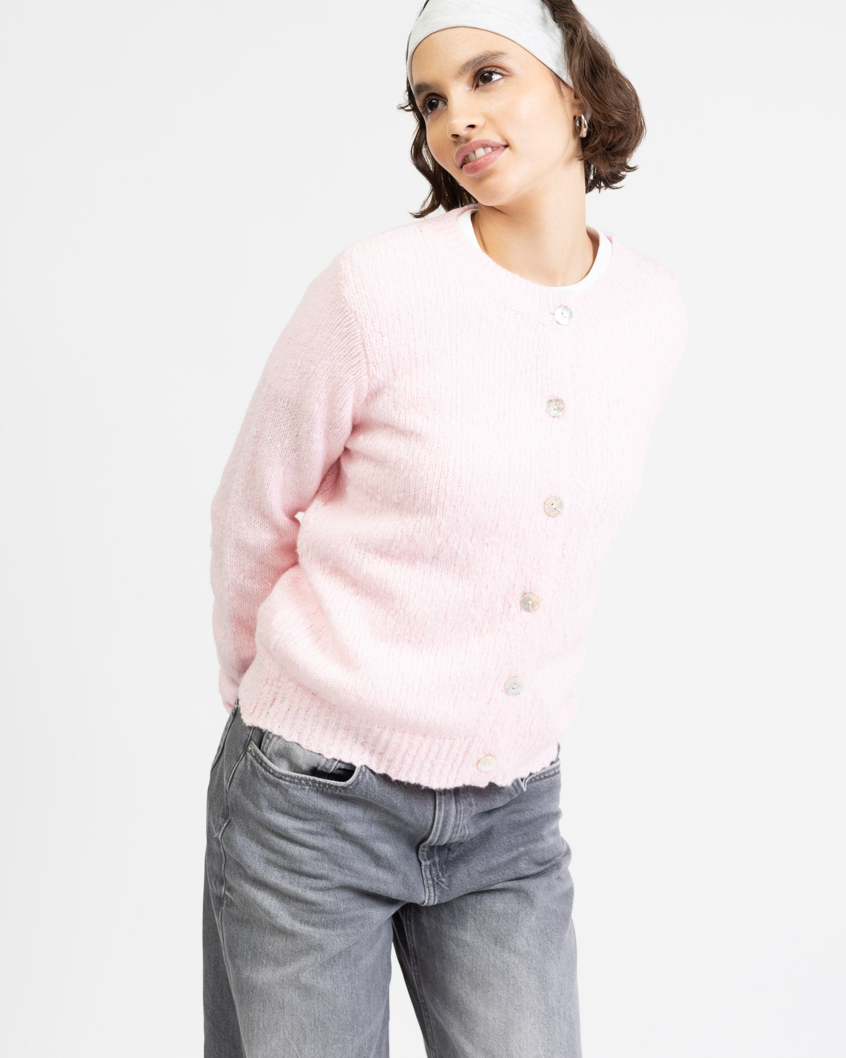 Weiche Strickjacke mit Wollanteil