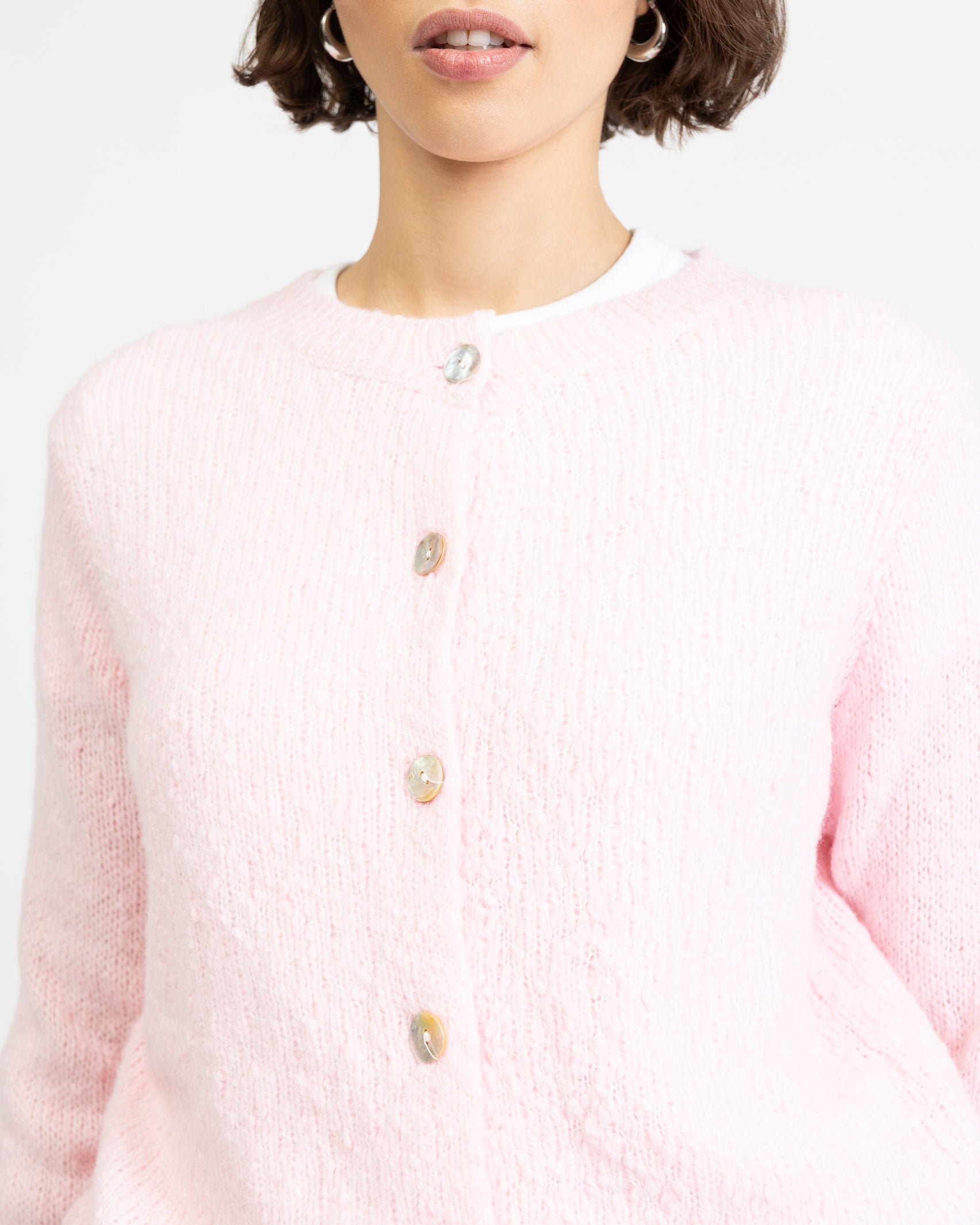 Weiche Strickjacke mit Wollanteil