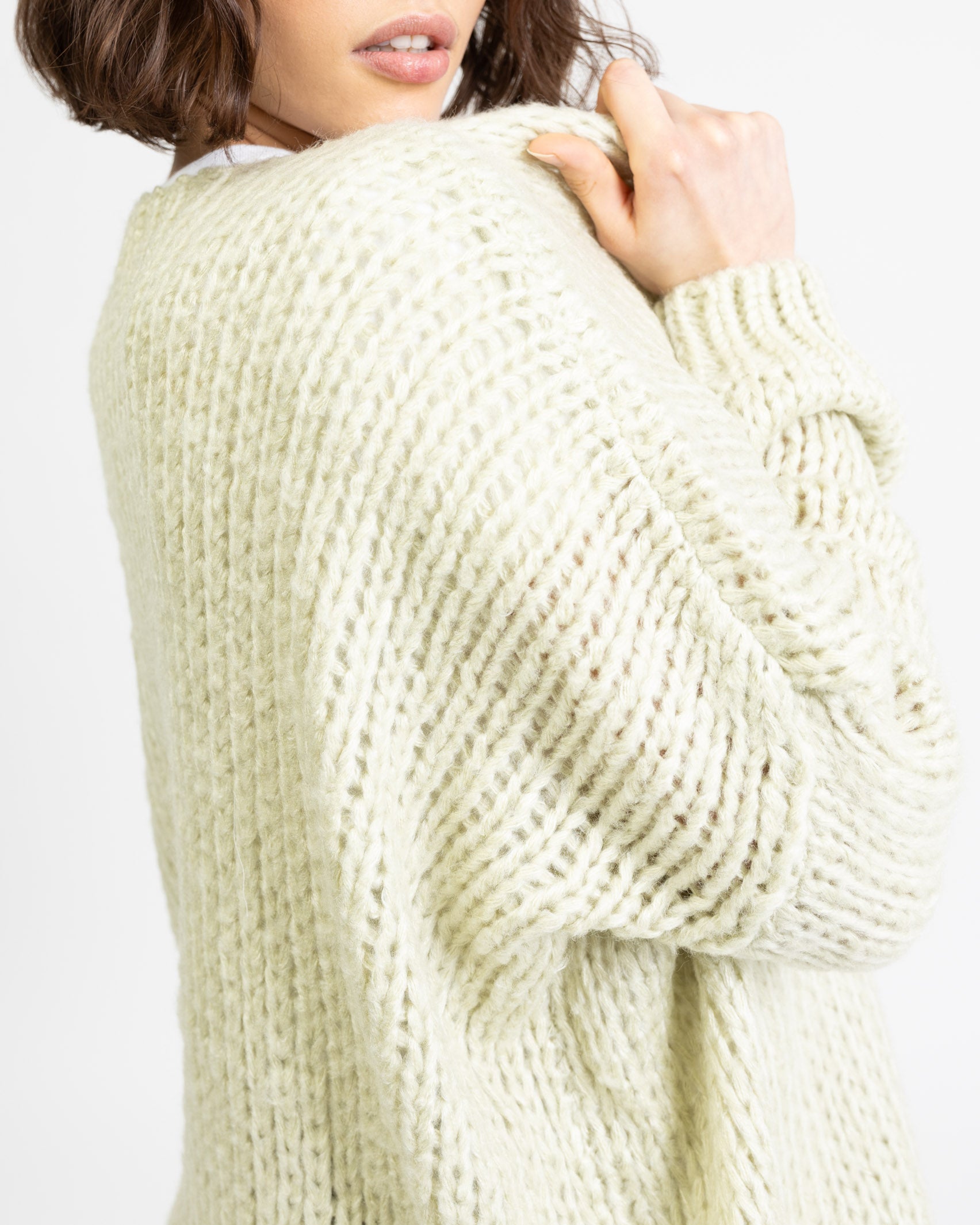 Oversized Wollstrickjacke