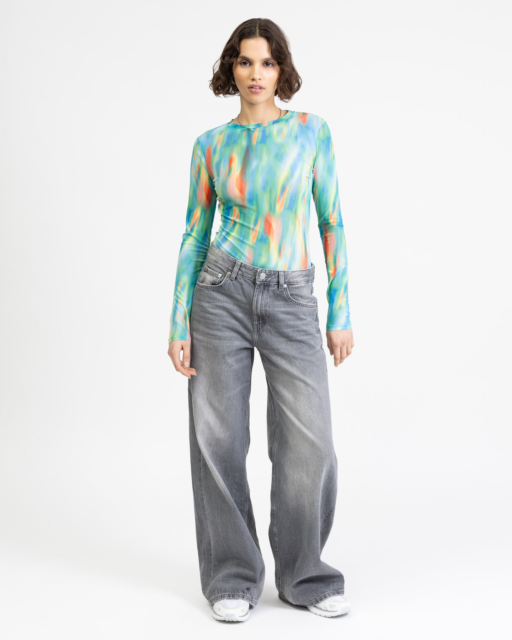 Body mit mehrfarbigem Print