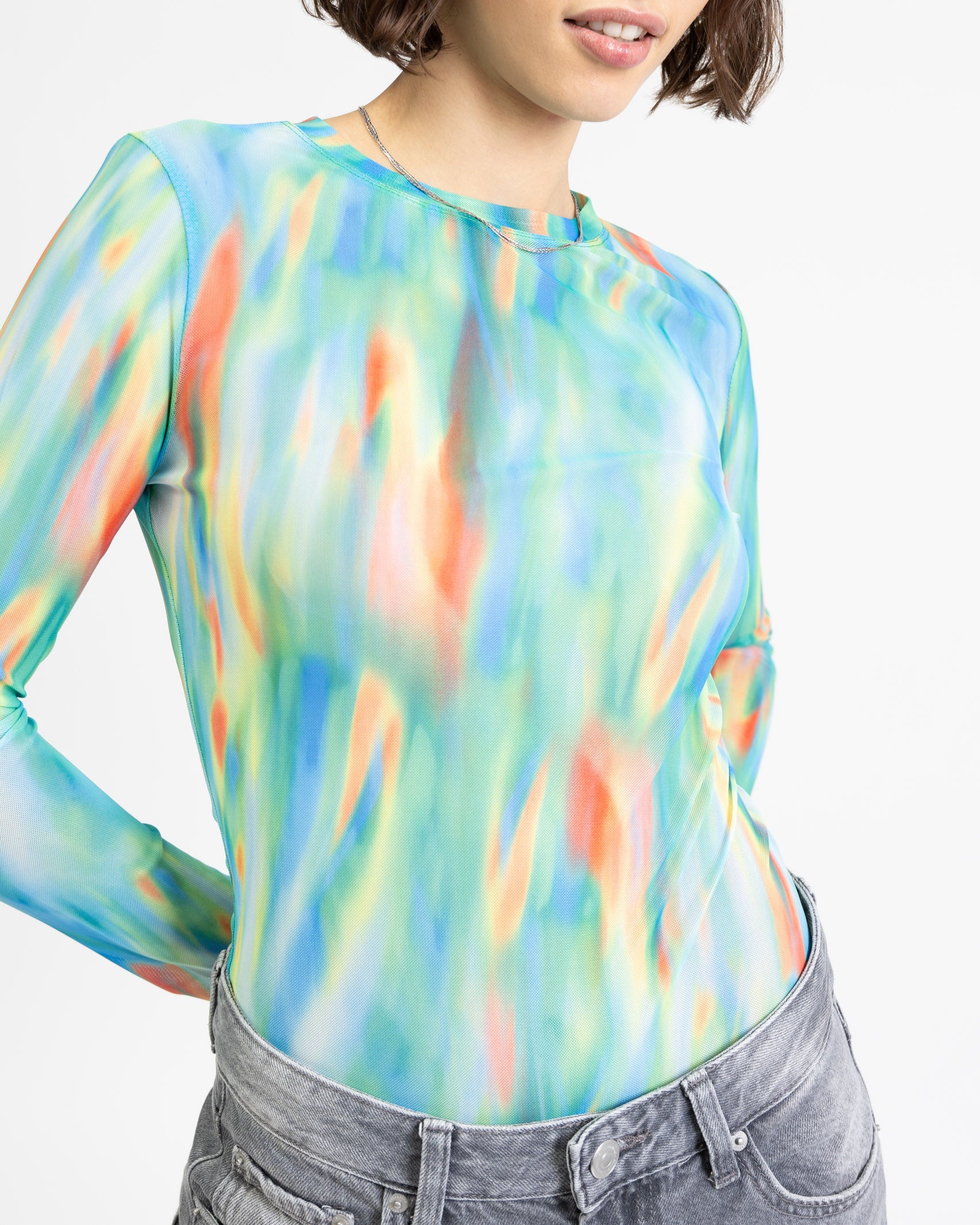 Body mit mehrfarbigem Print