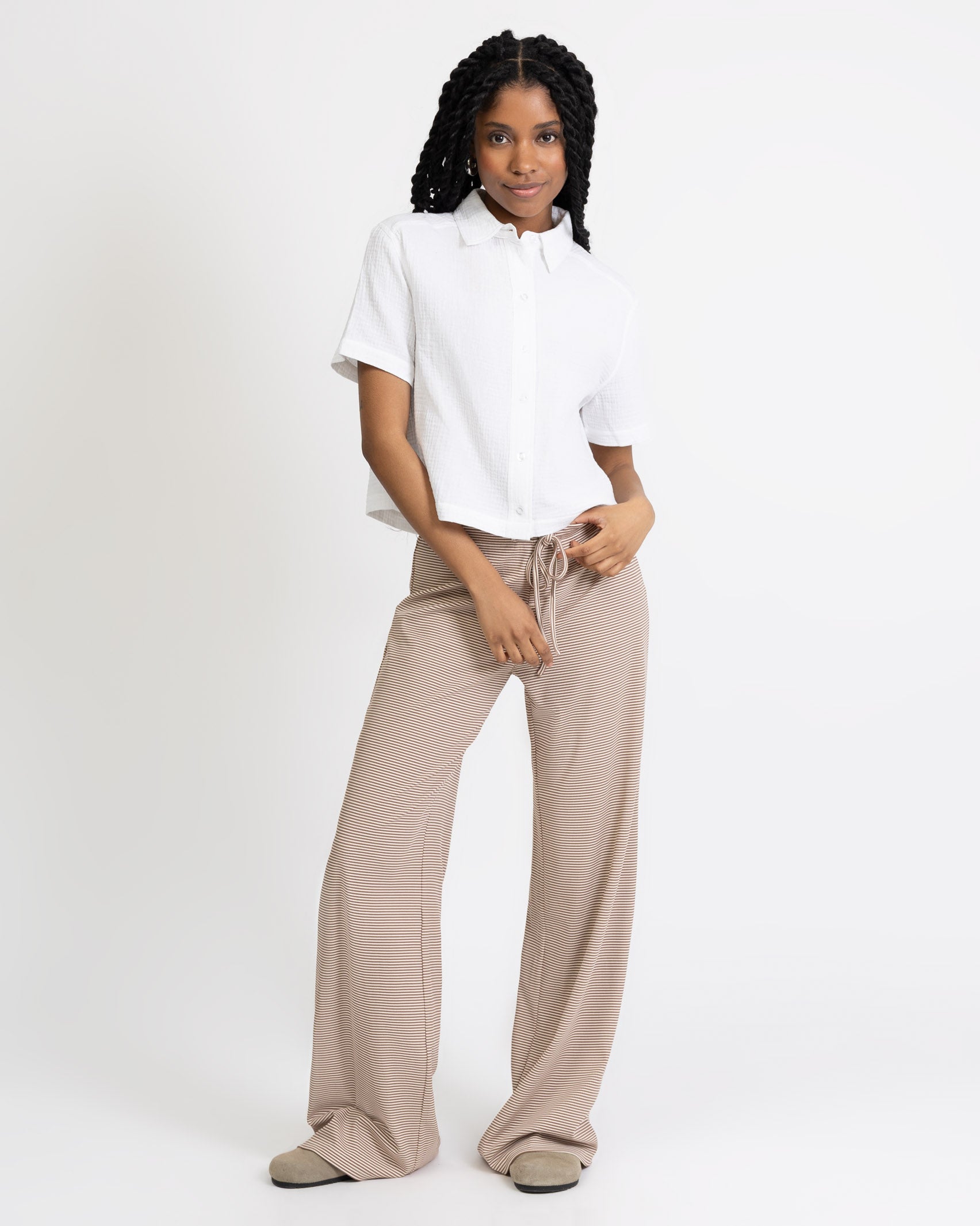 Crop Bluse aus Musselin