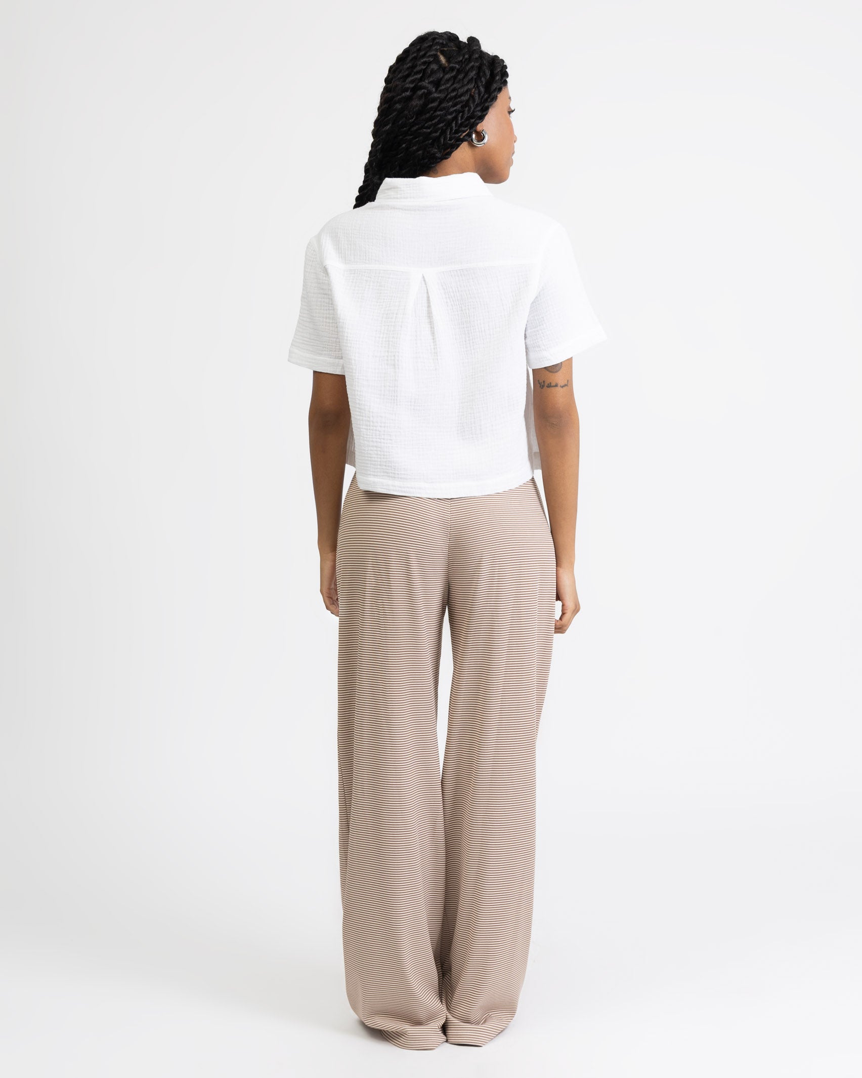 Crop Bluse aus Musselin