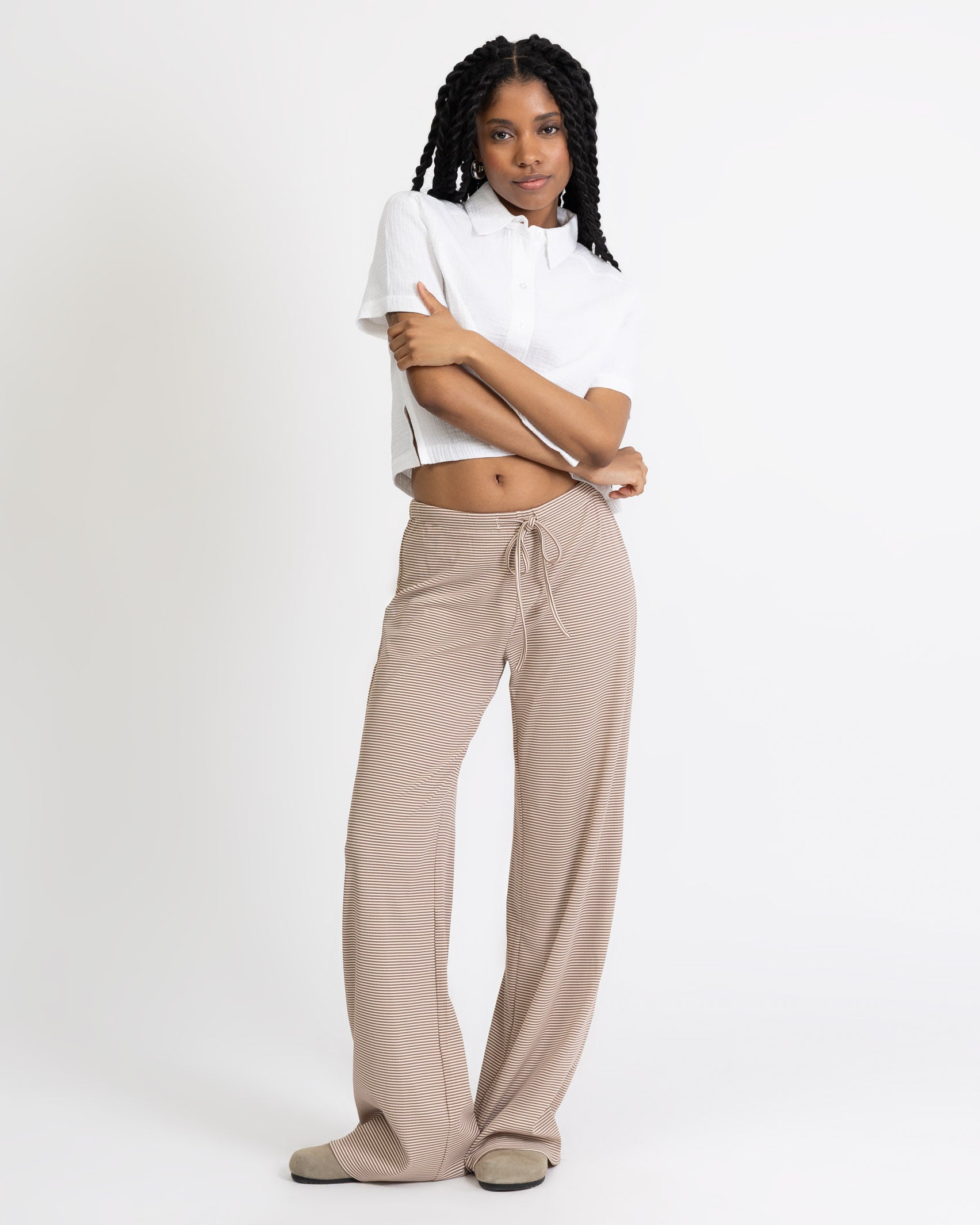 Gestreifte Hose mit Kordelzug