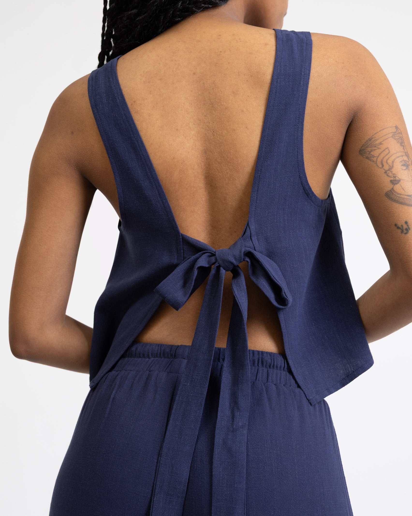 Luftiges Top aus Leinen-Mix