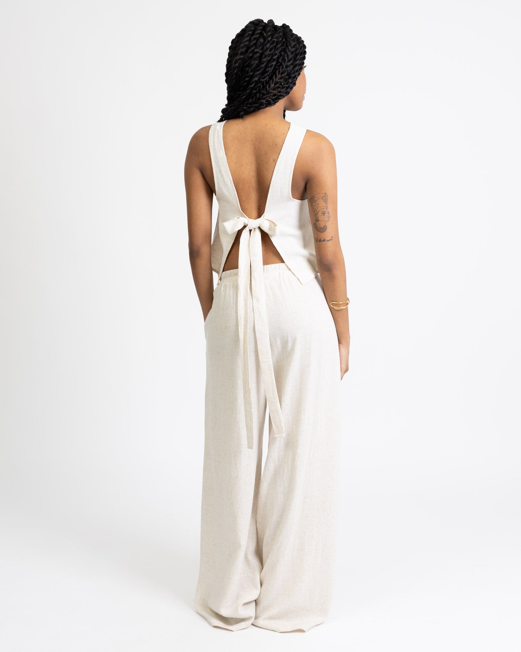 Luftiges Top aus Leinen-Mix