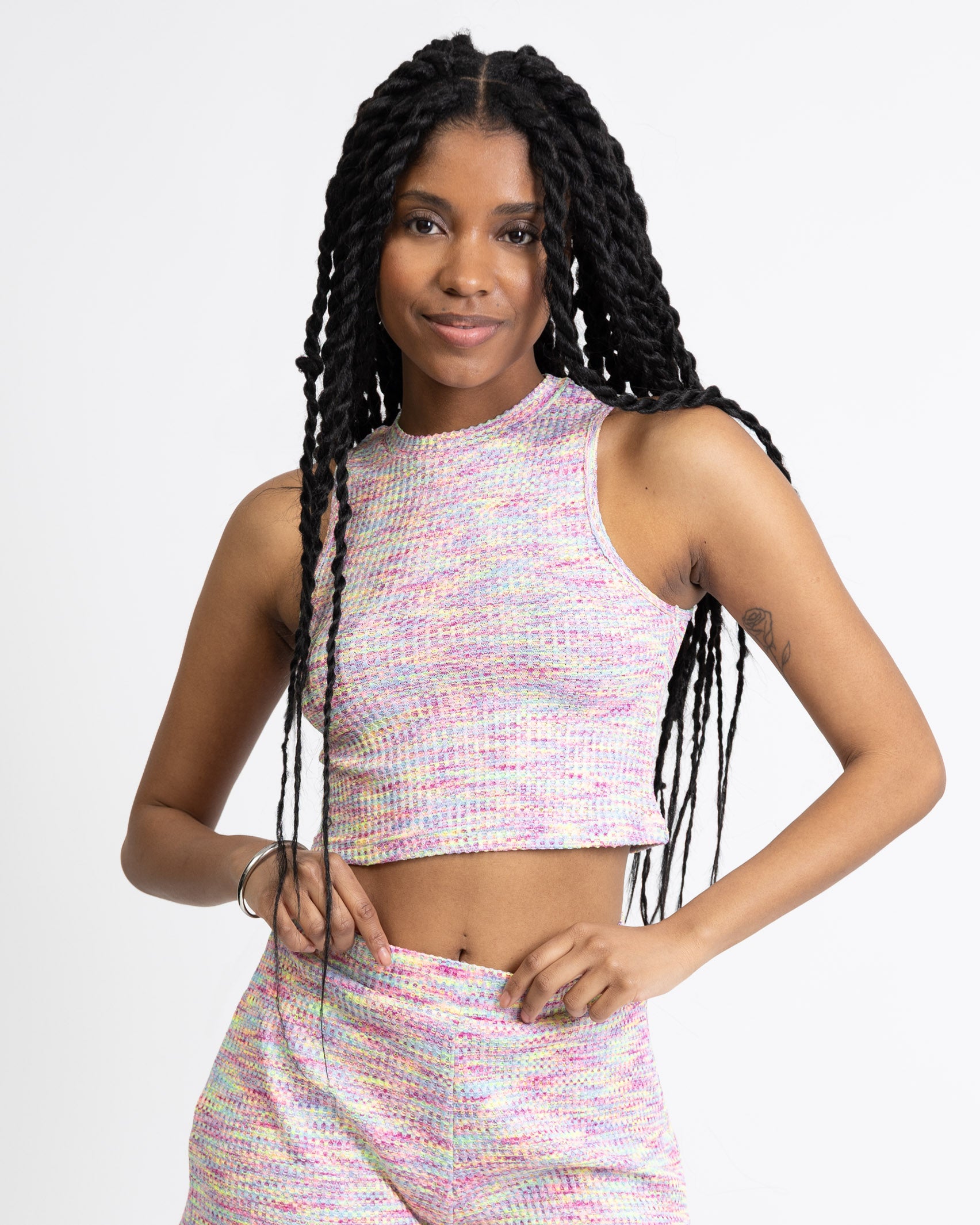 Buntes Tanktop mit Struktur