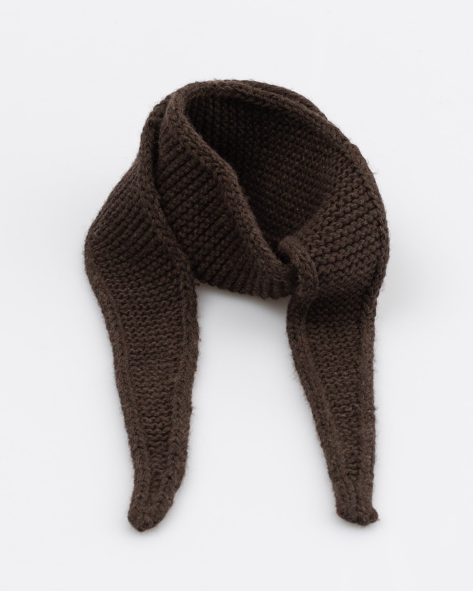 Mini Strickschal braun