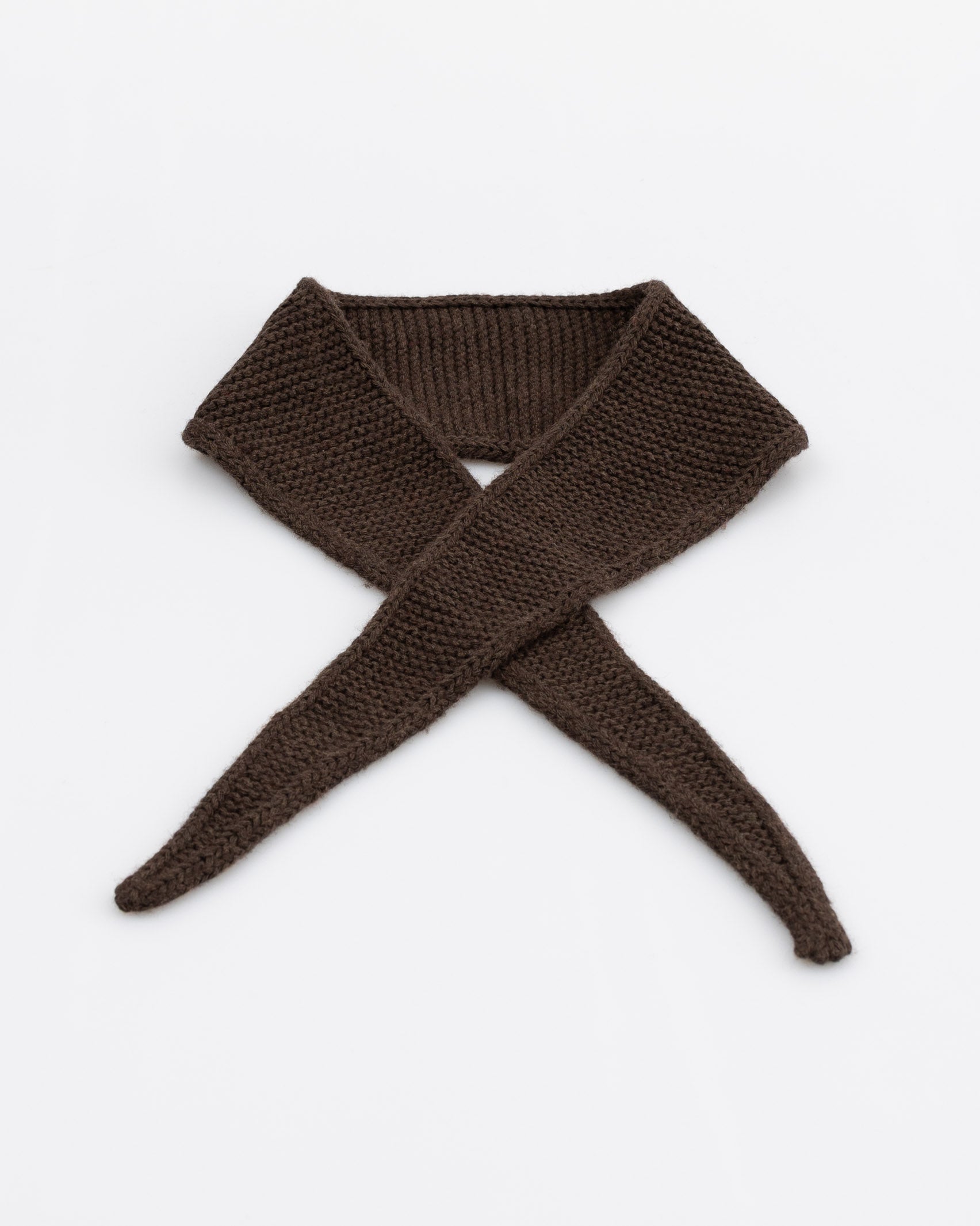 Mini Strickschal braun