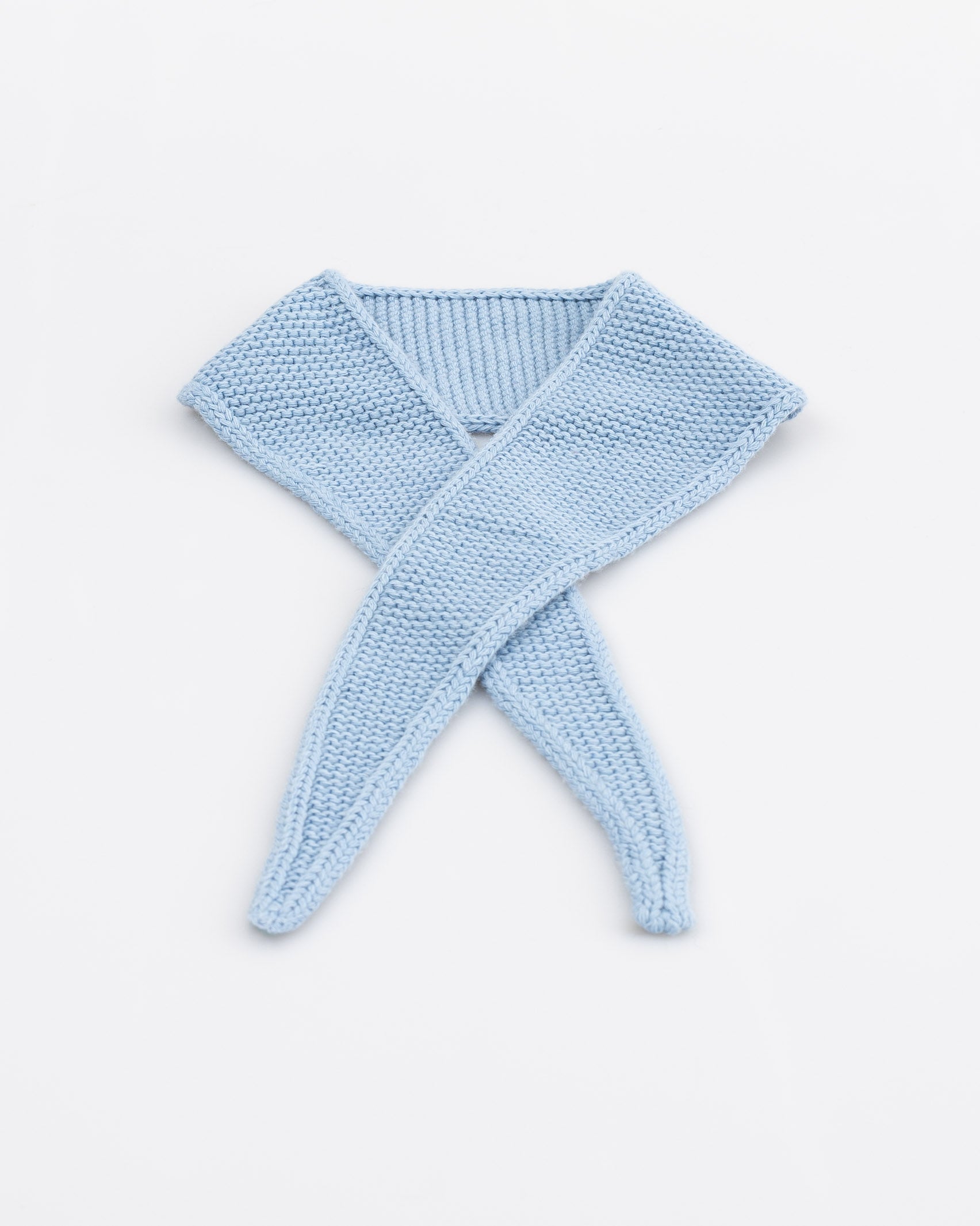 Mini Strickschal blau