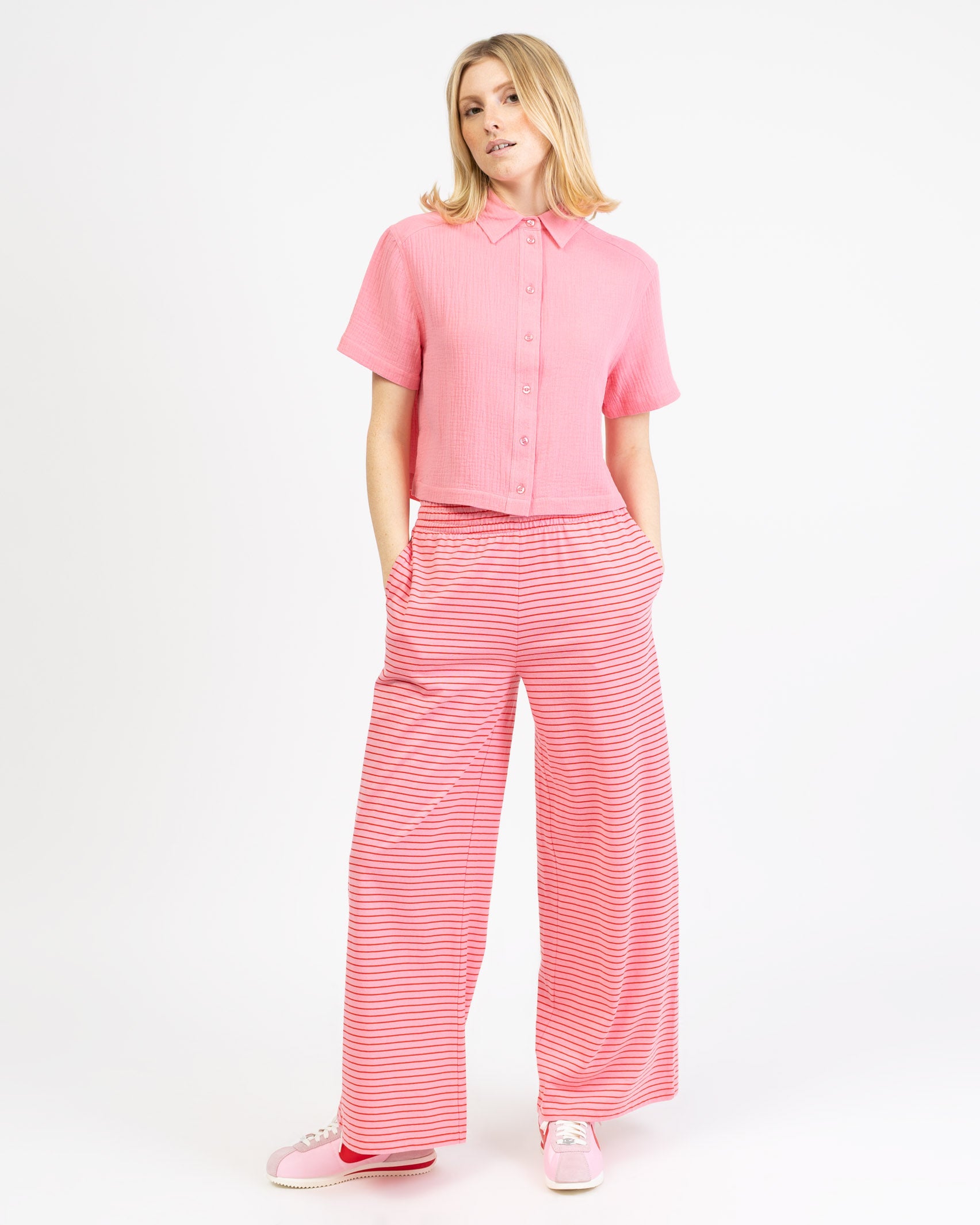 Crop Bluse aus Musselin