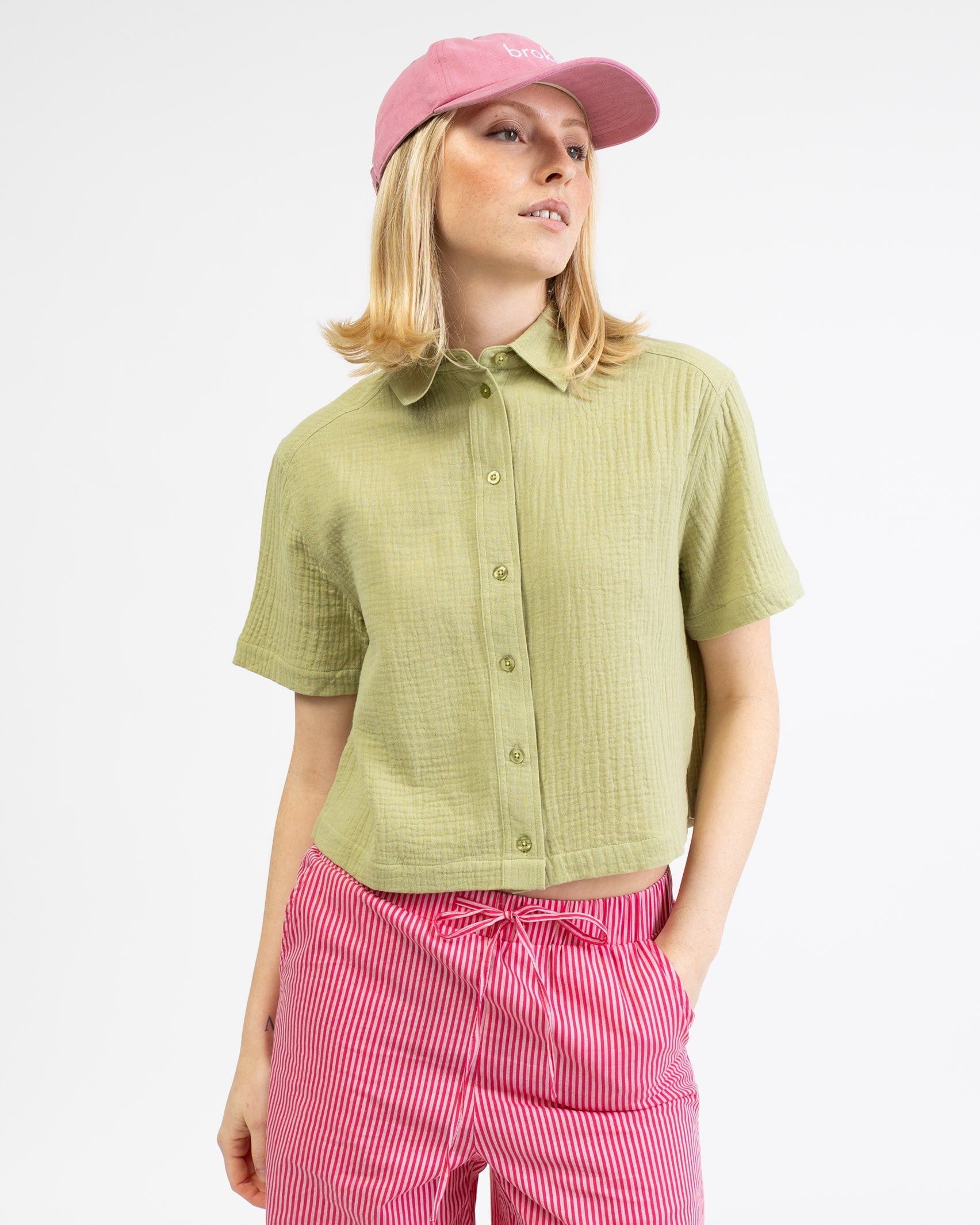 Crop Bluse aus Musselin