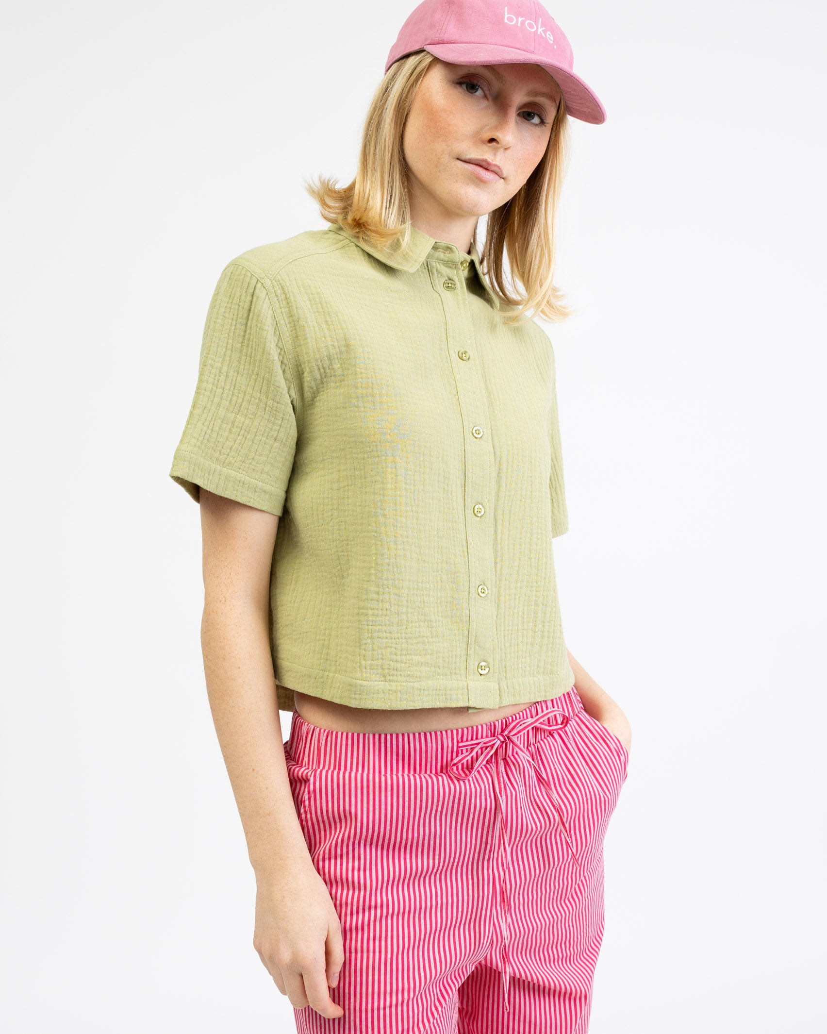 Crop Bluse aus Musselin