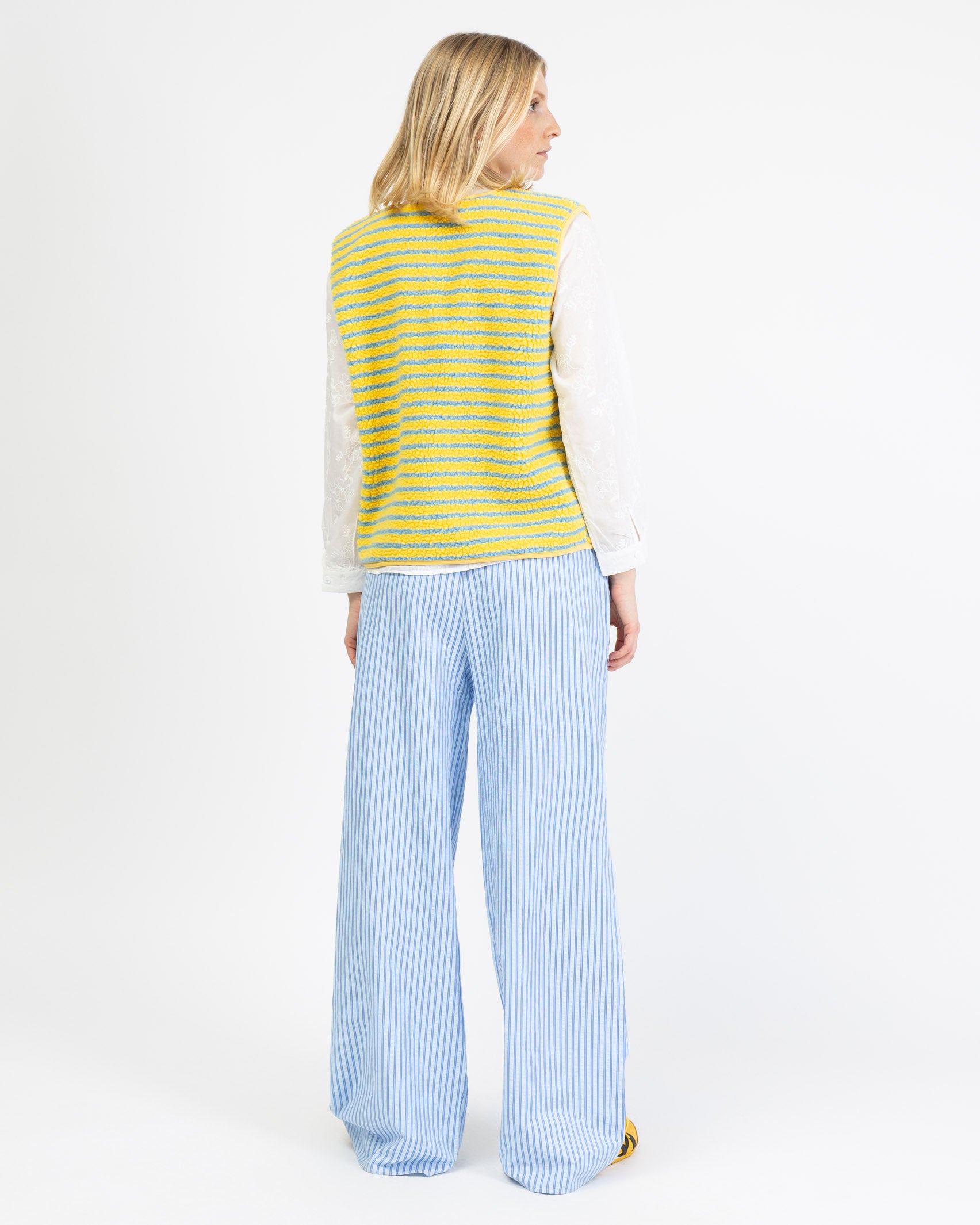 Gestreifte Teddy Weste