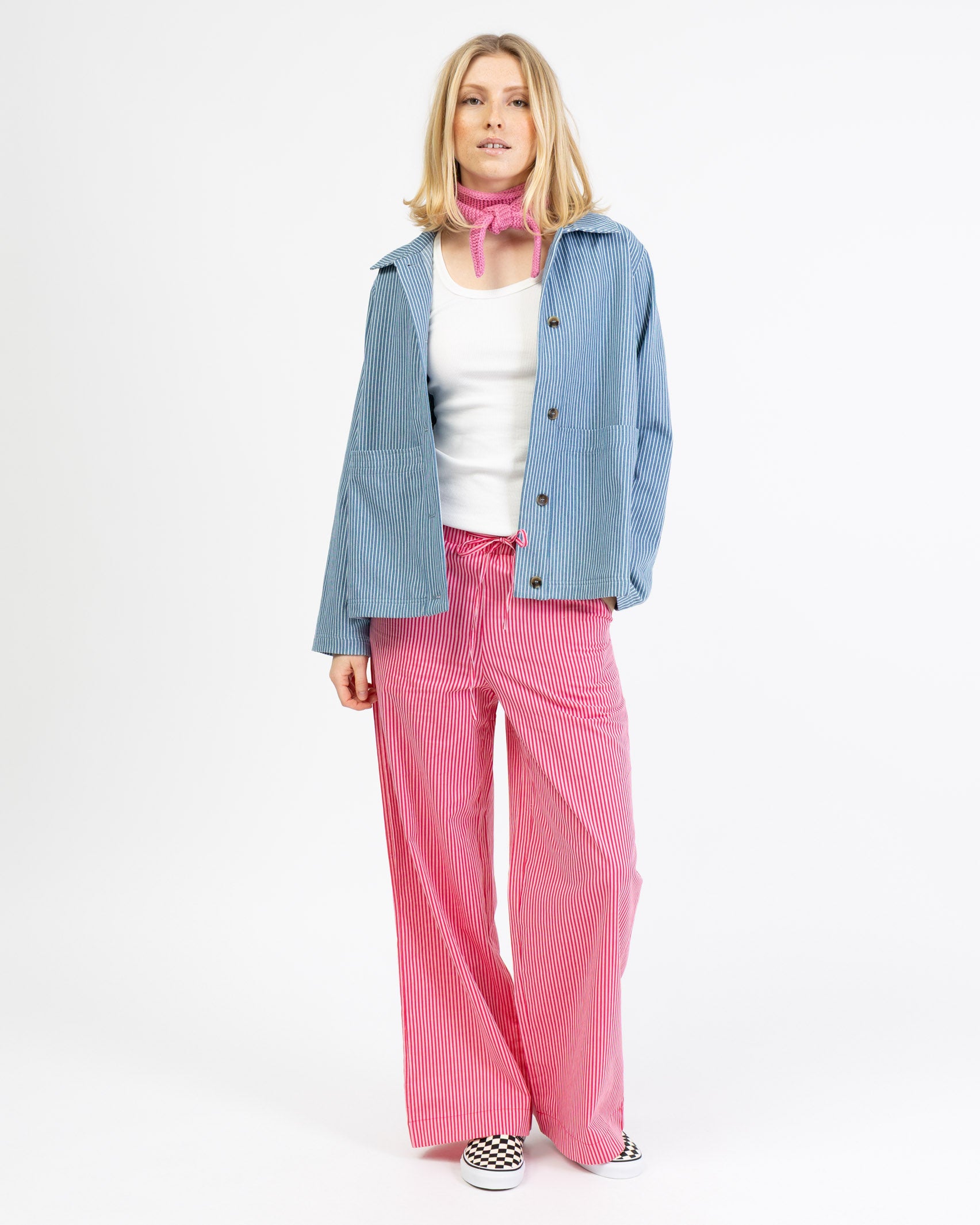 Gestreifte Hemdjacke