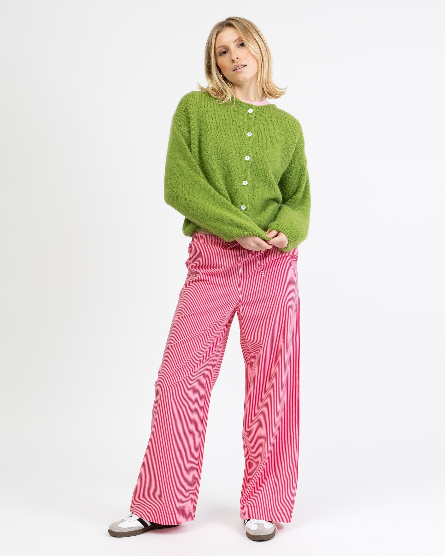 Gestreifte Baumwollhose