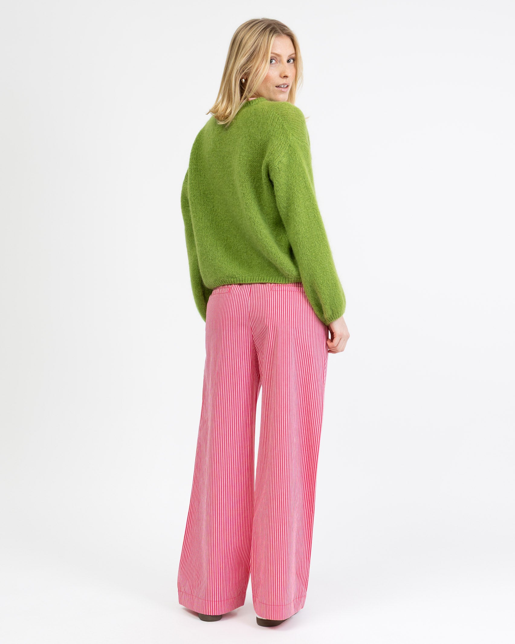 Gestreifte Baumwollhose