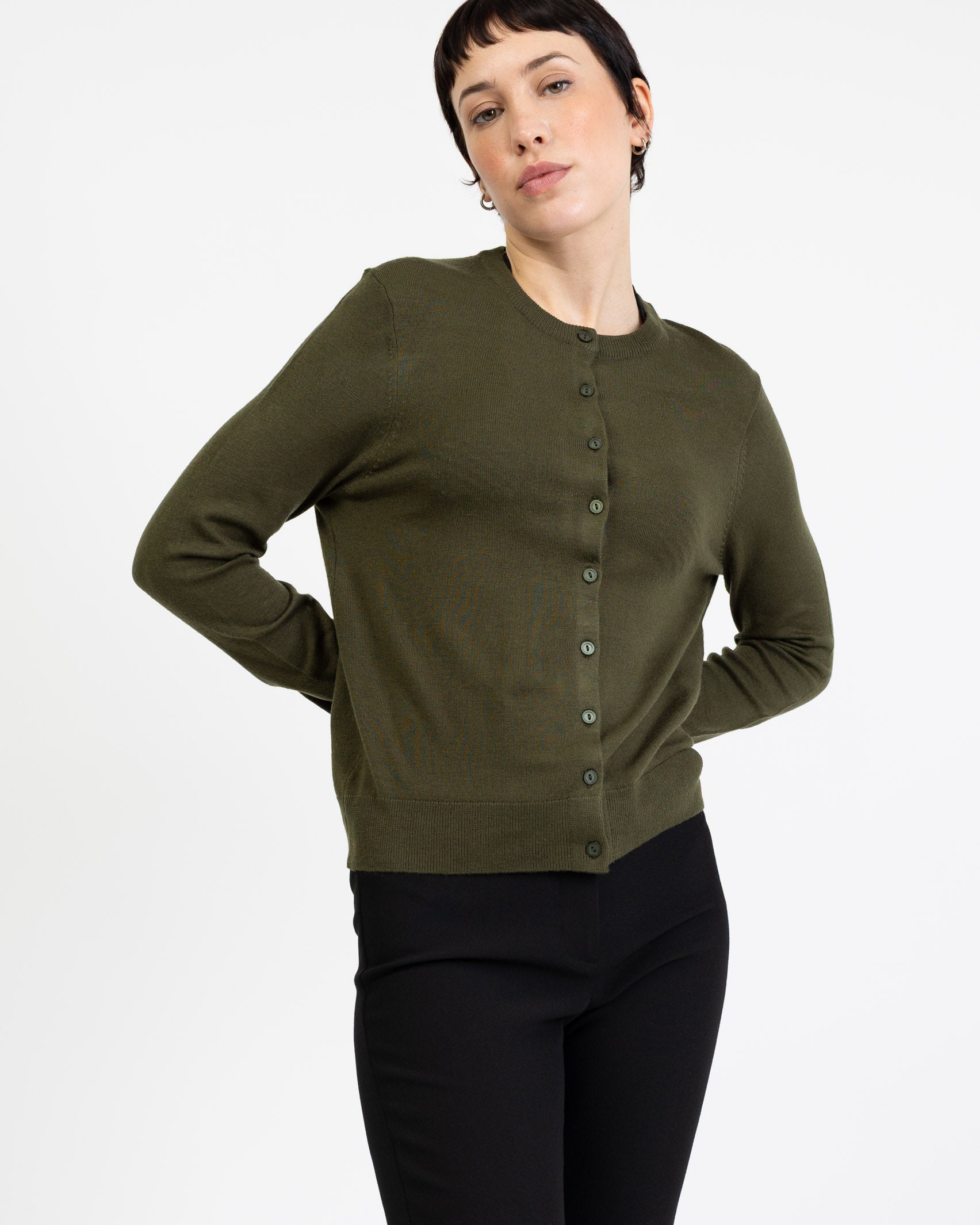 Weiche Basic Strickjacke