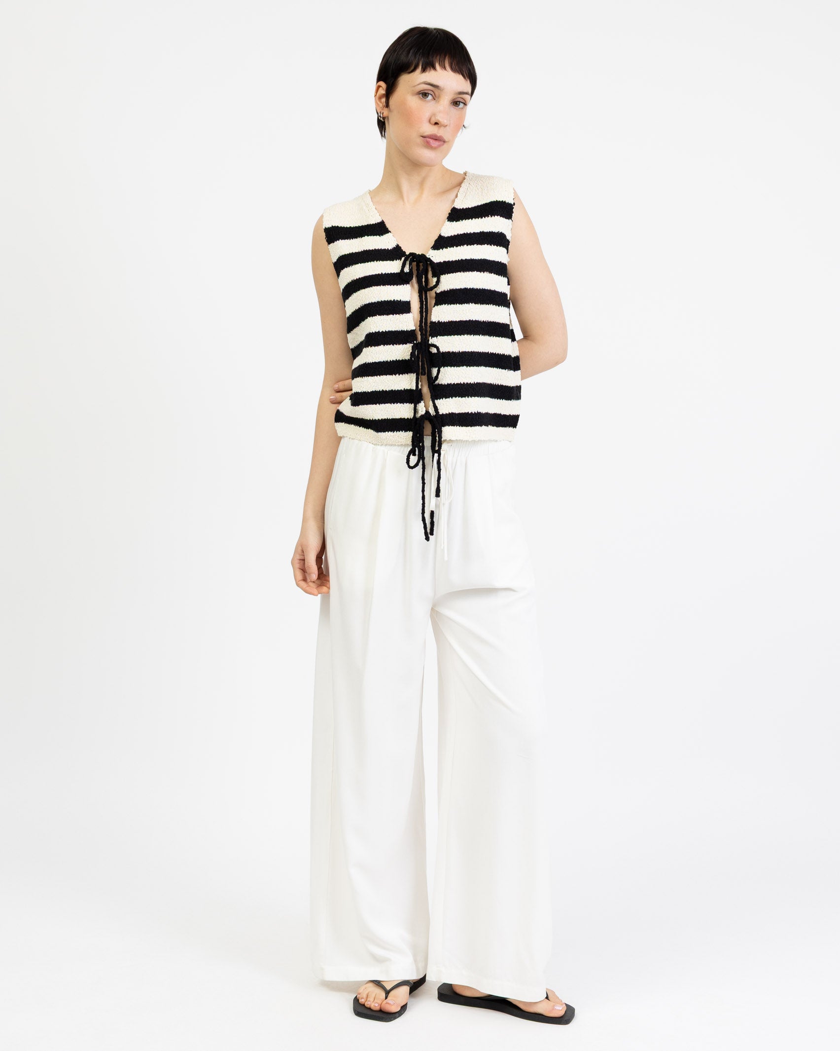 Sommerliches Stricktop zum Binden