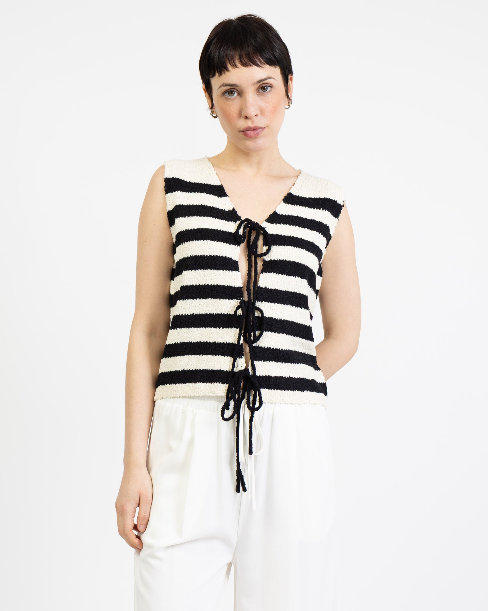 Sommerliches Stricktop zum Binden