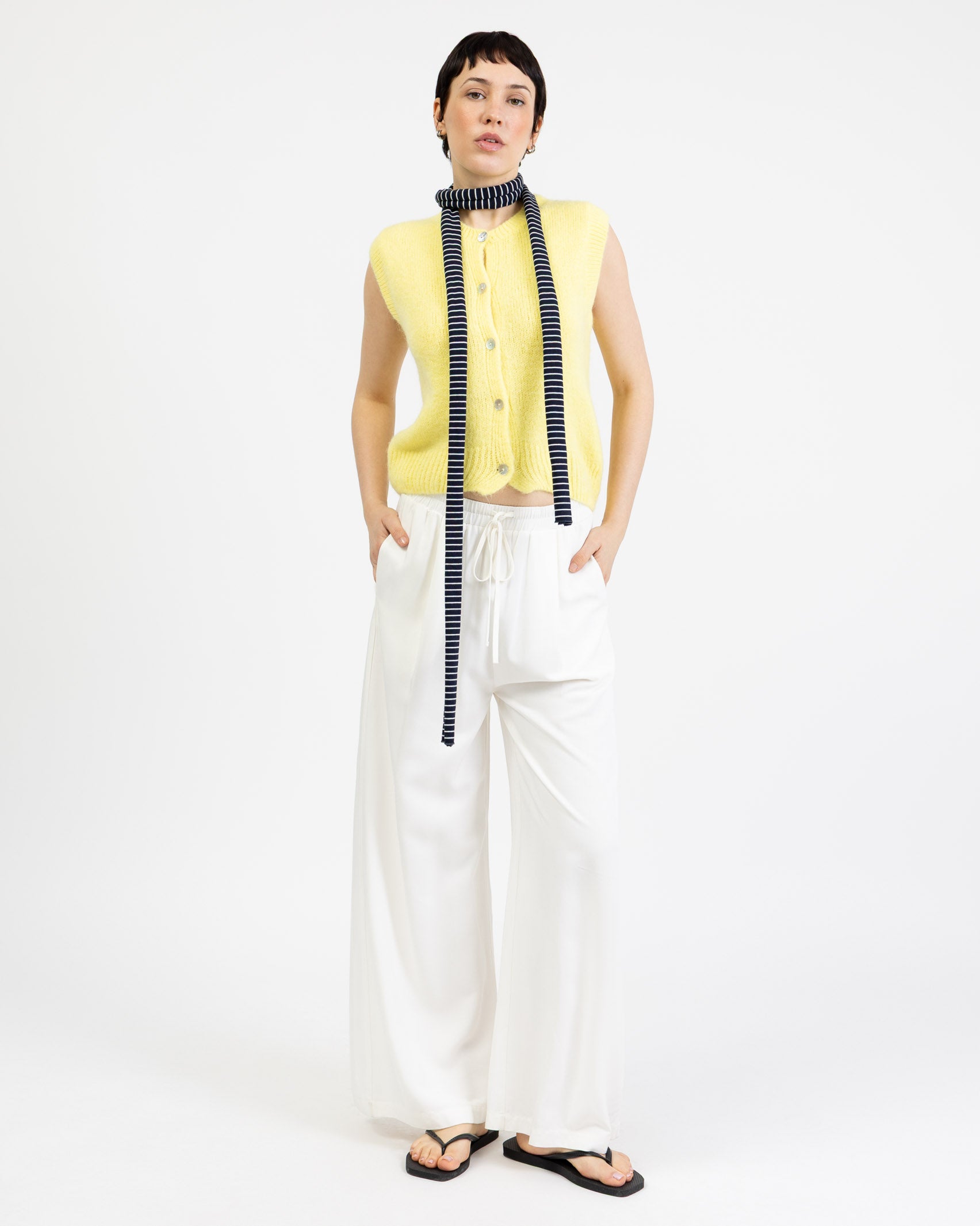 Einfarbiger Strickpullunder