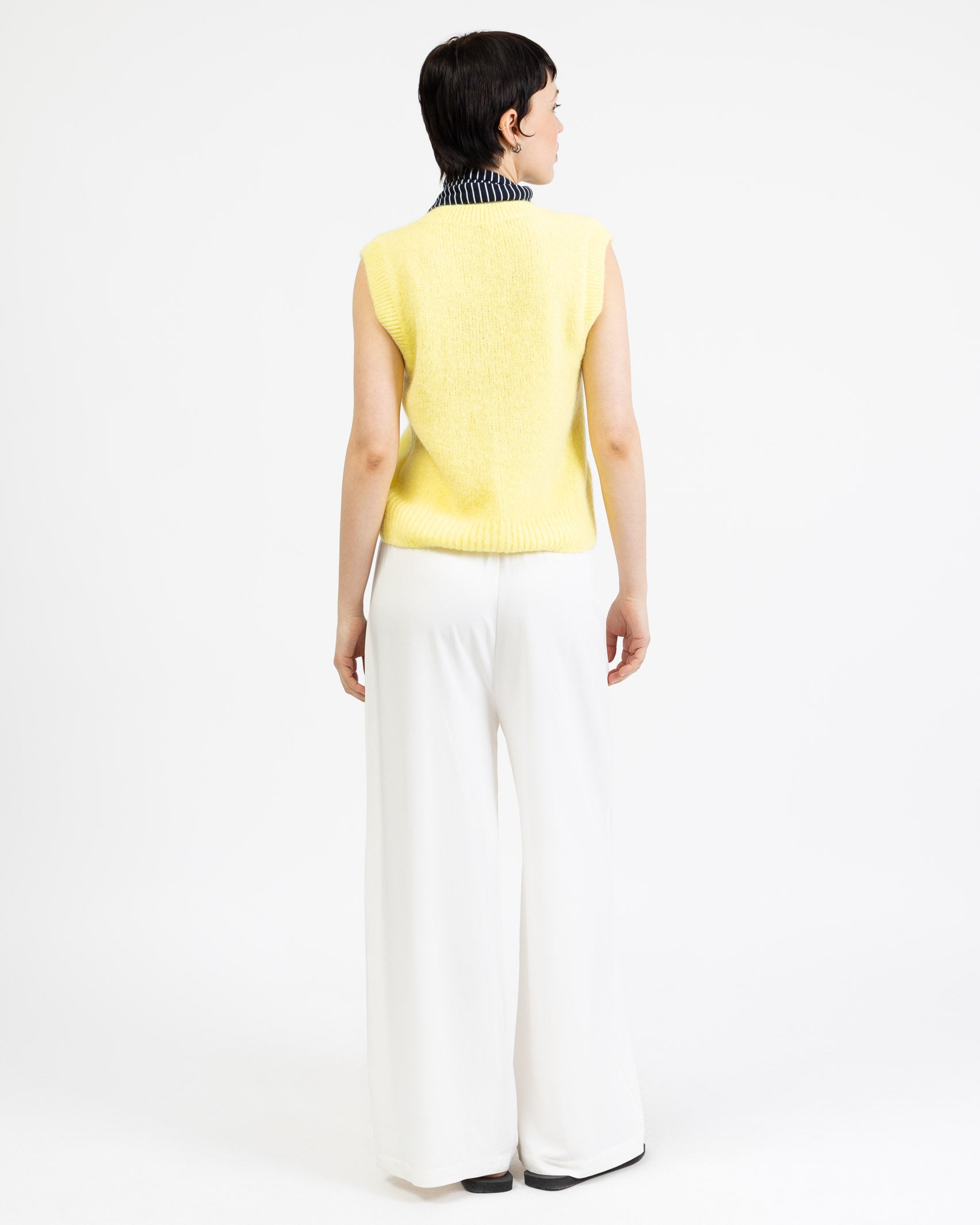 Einfarbiger Strickpullunder