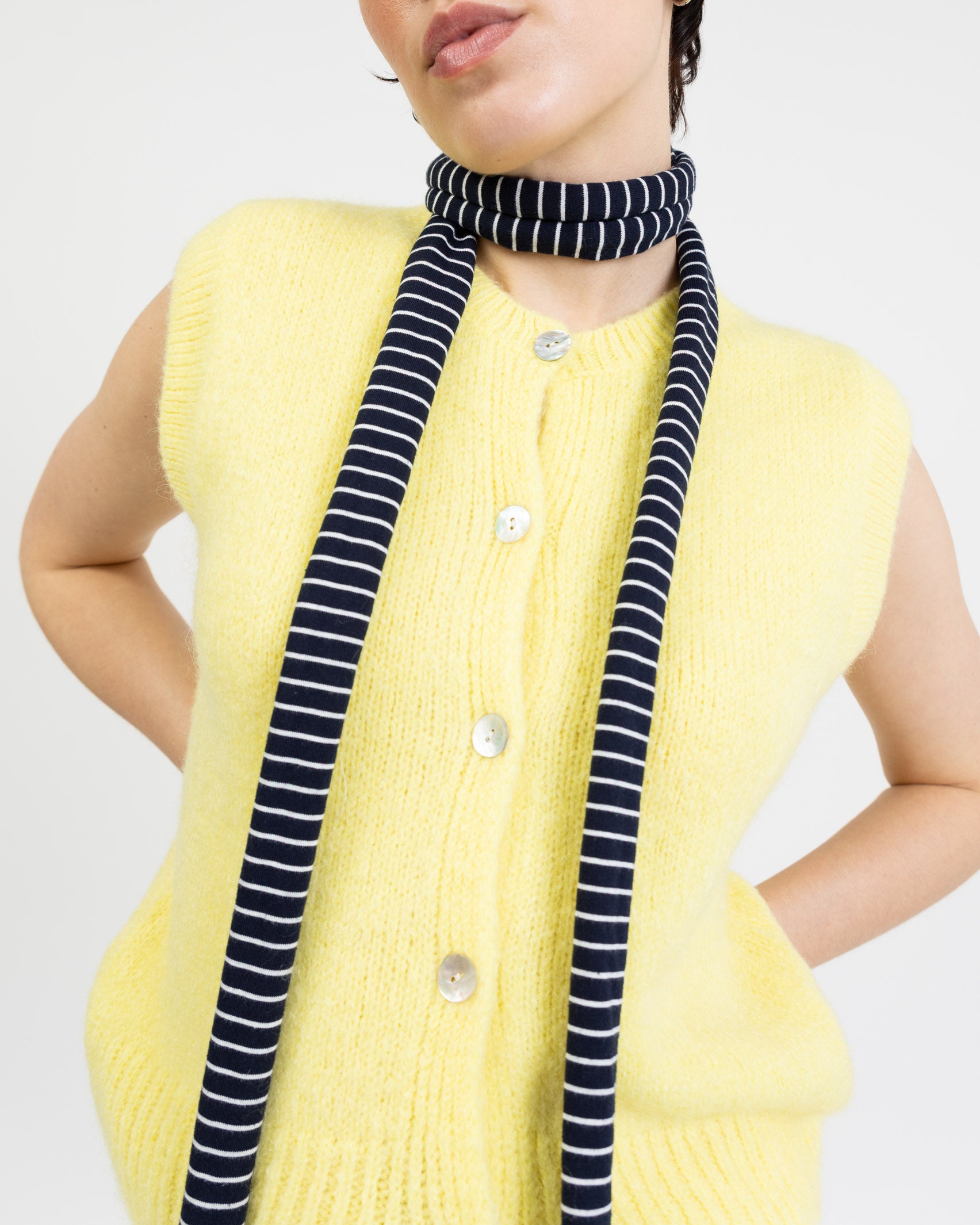 Einfarbiger Strickpullunder