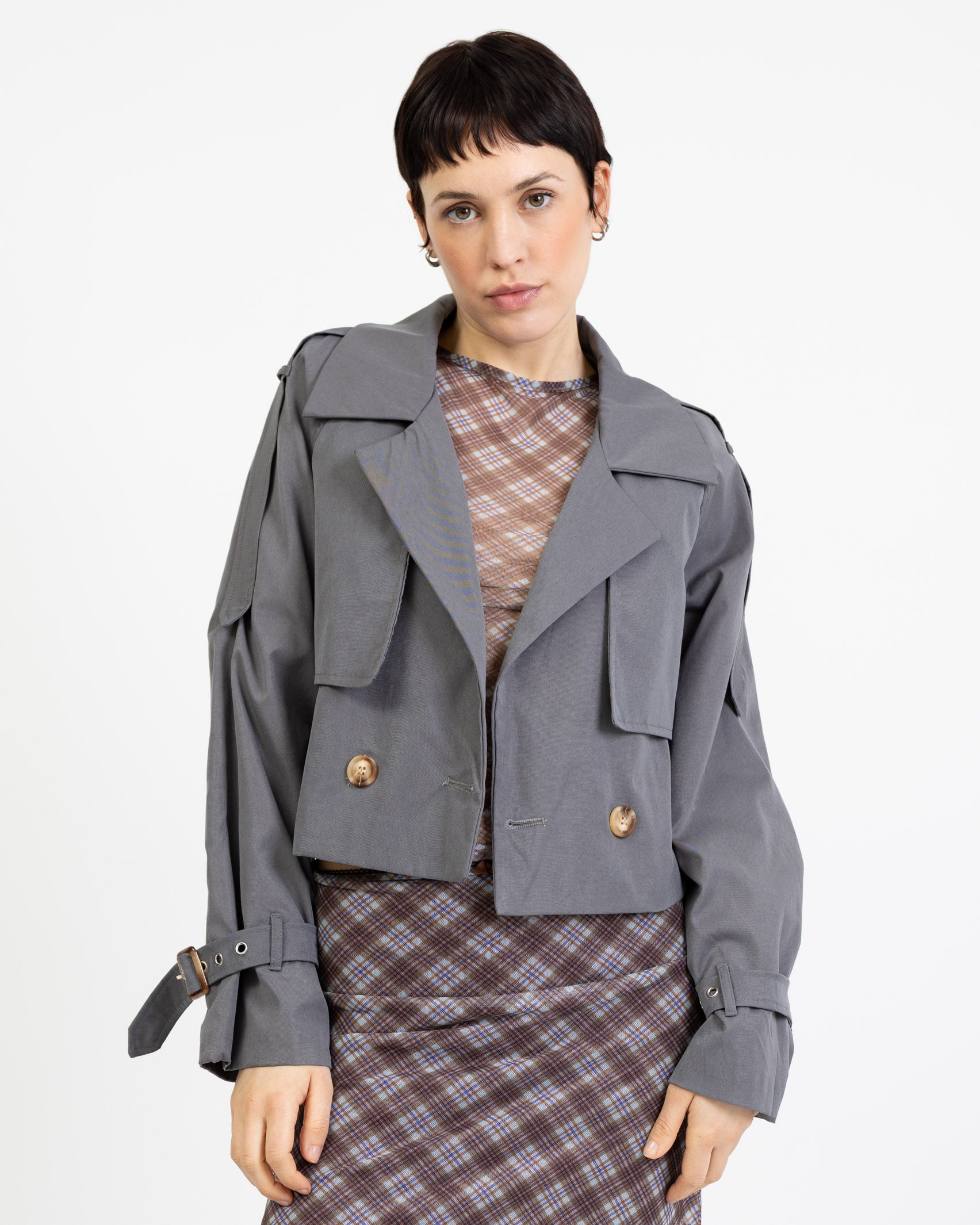 Kurze Trench Jacke