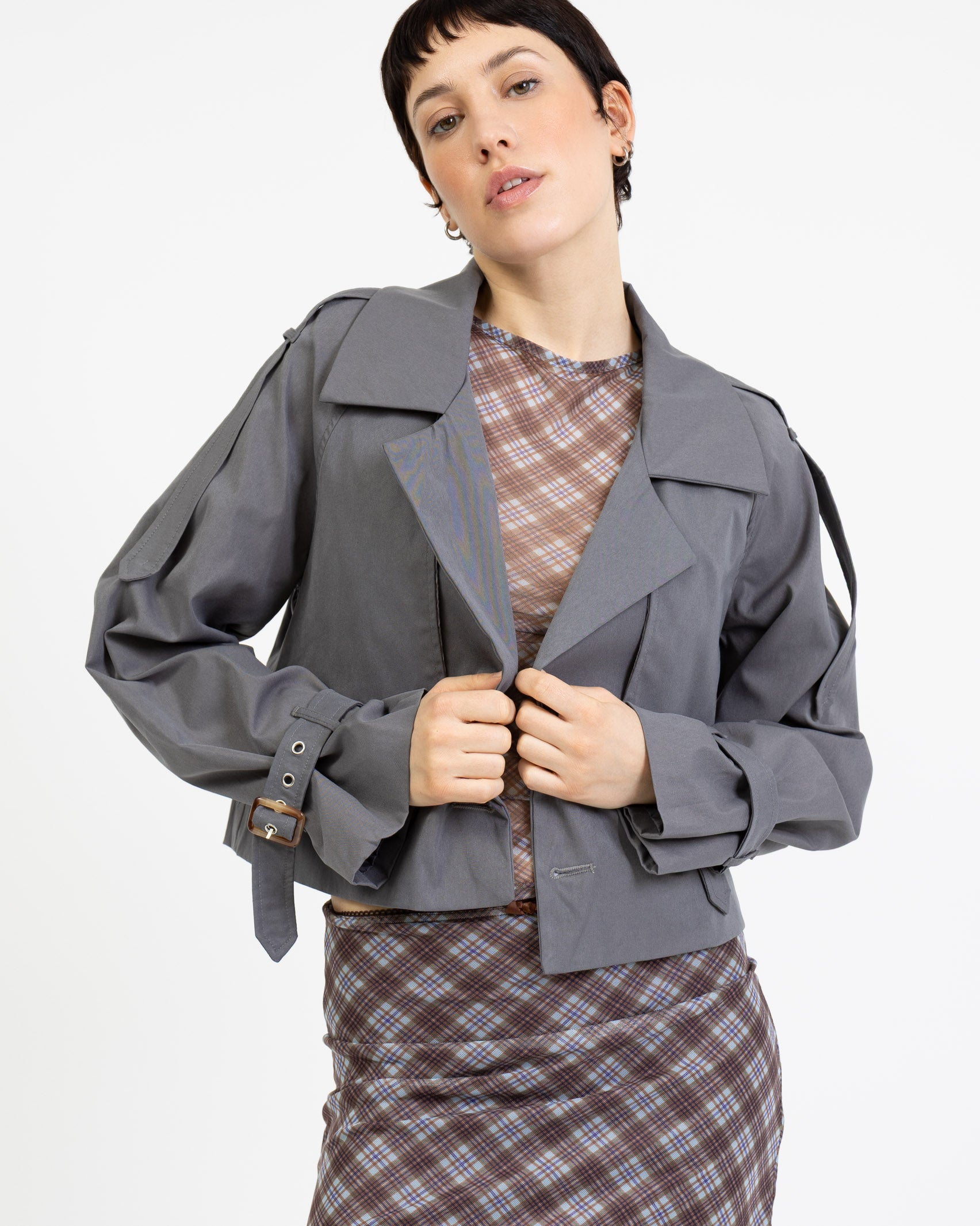 Kurze Trench Jacke