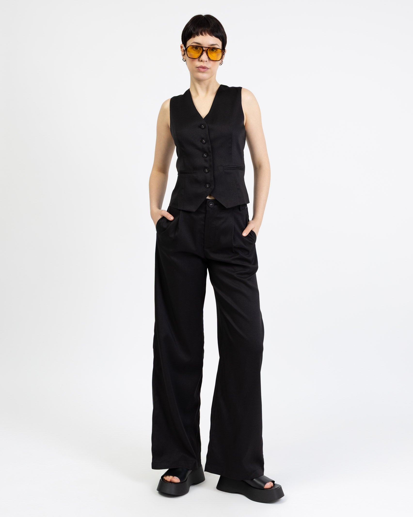 Leichte Bundfaltenhose