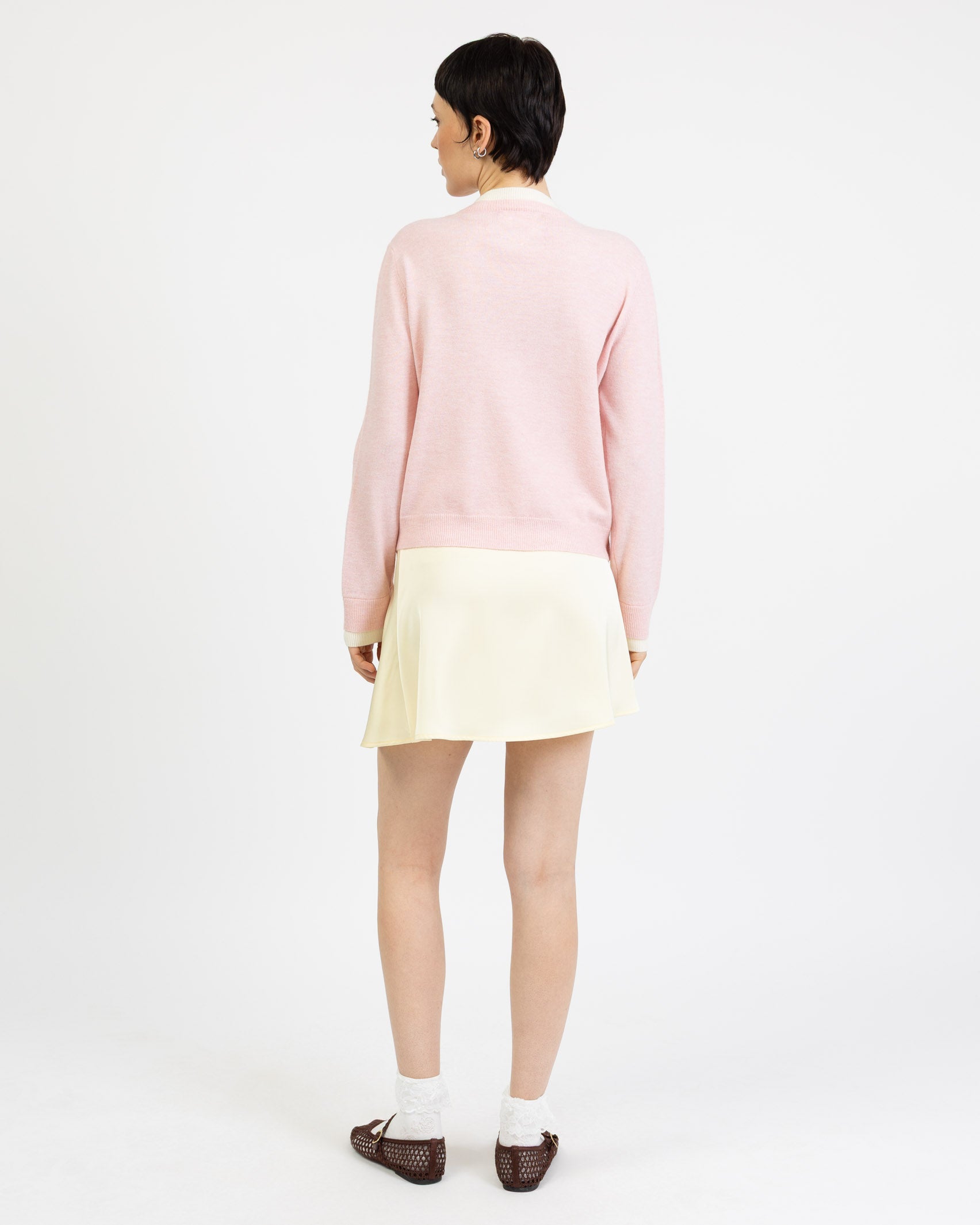 Doppellagige Strickjacke