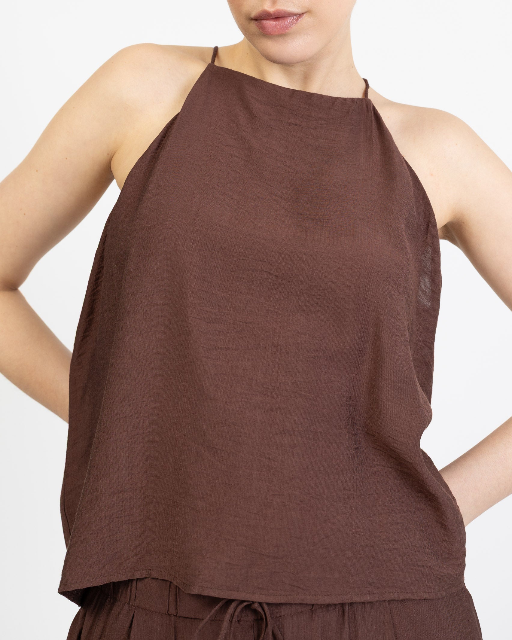 Lockeres, einfarbiges Top